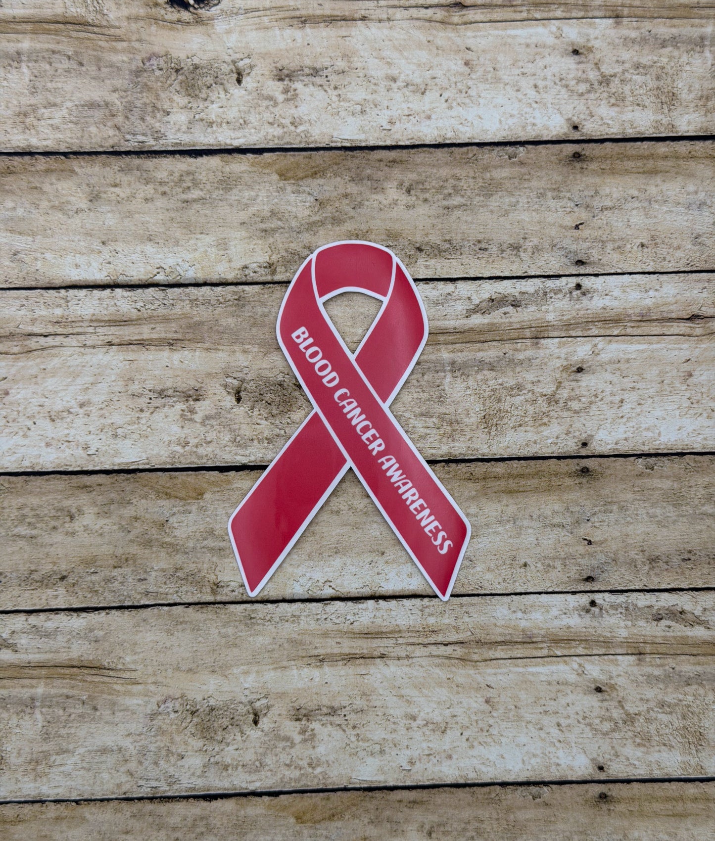 Blood Cancer Awareness Ribbon Sticker or Magnet