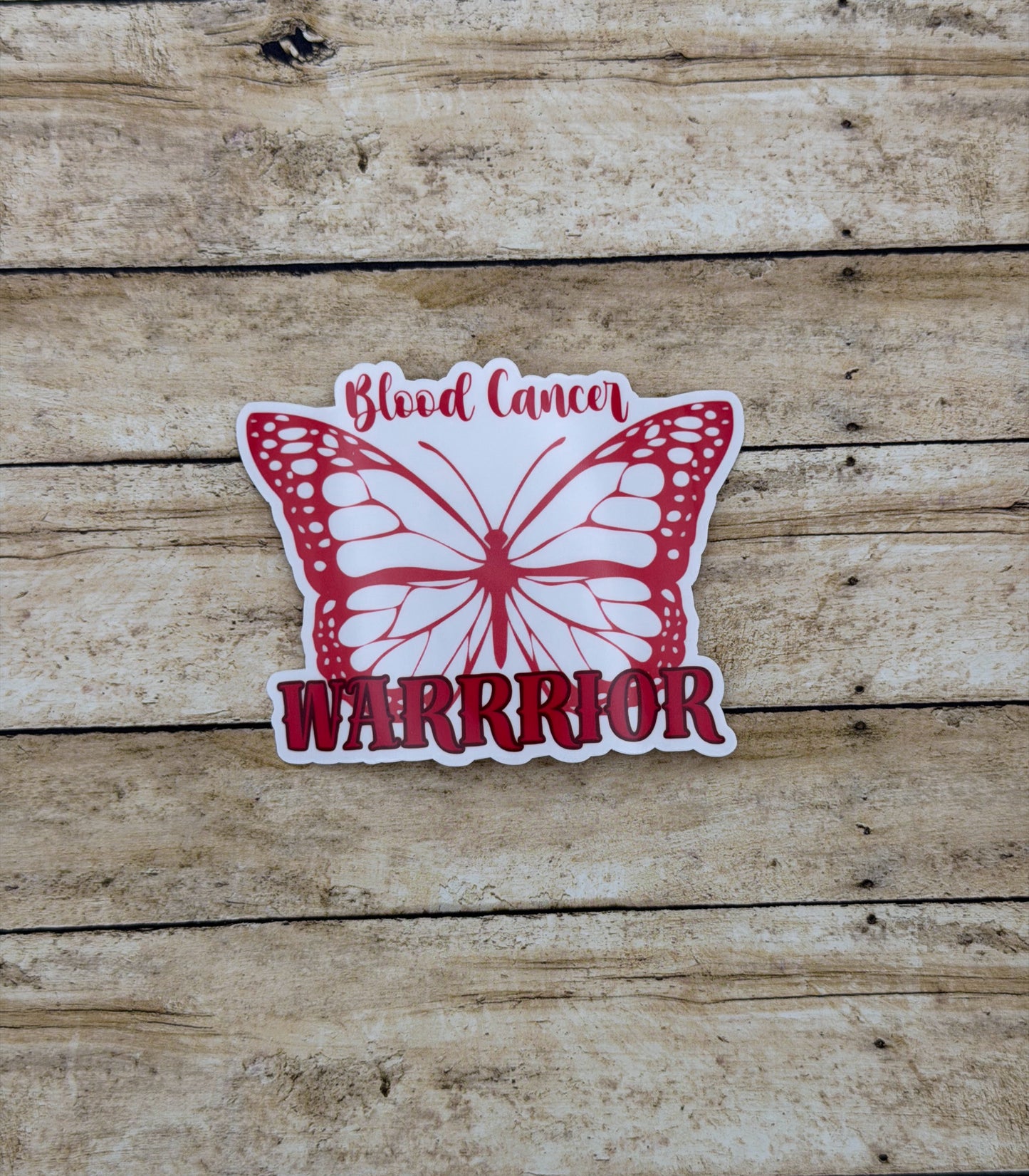 Blood Cancer Warrior Butterfly Sticker or Magnet