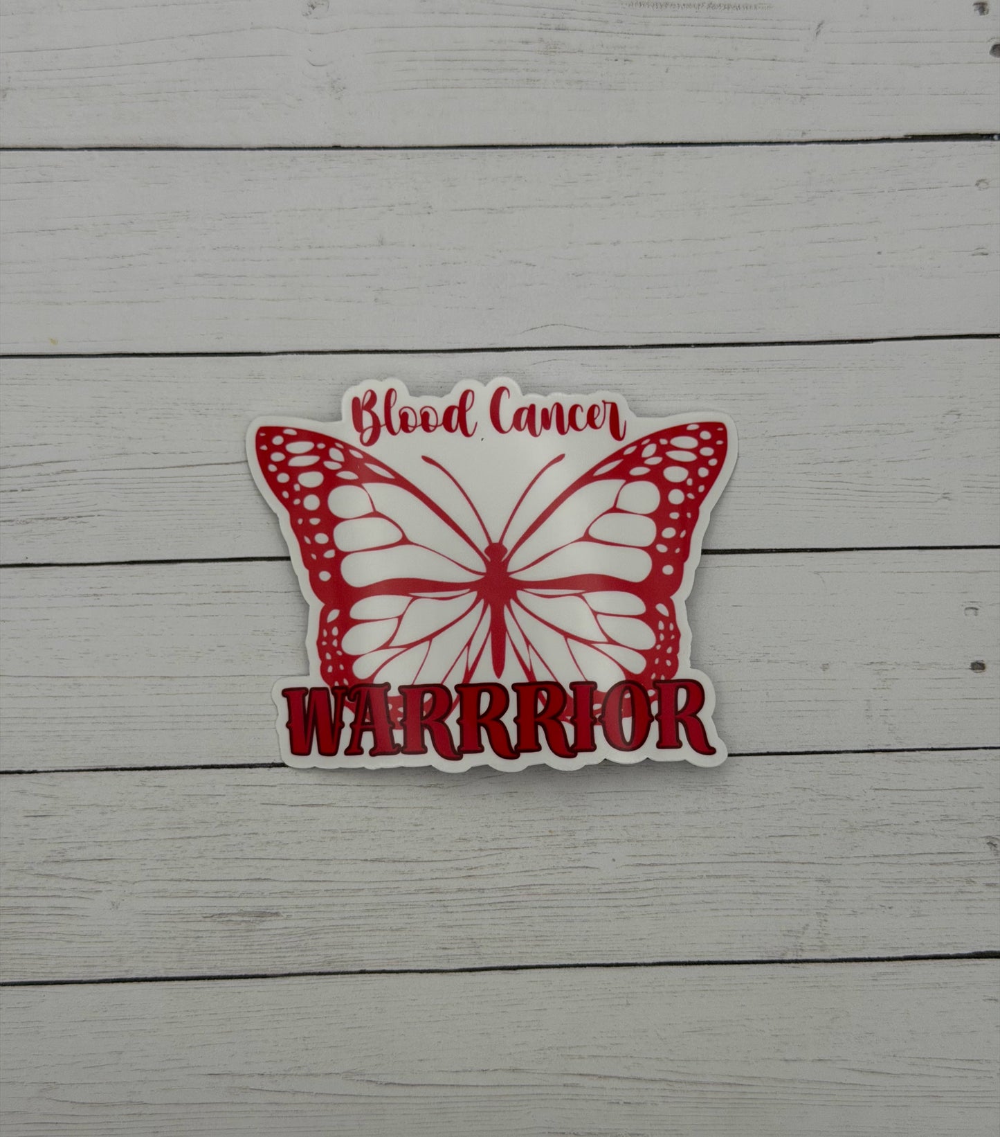 Blood Cancer Warrior Butterfly Sticker or Magnet