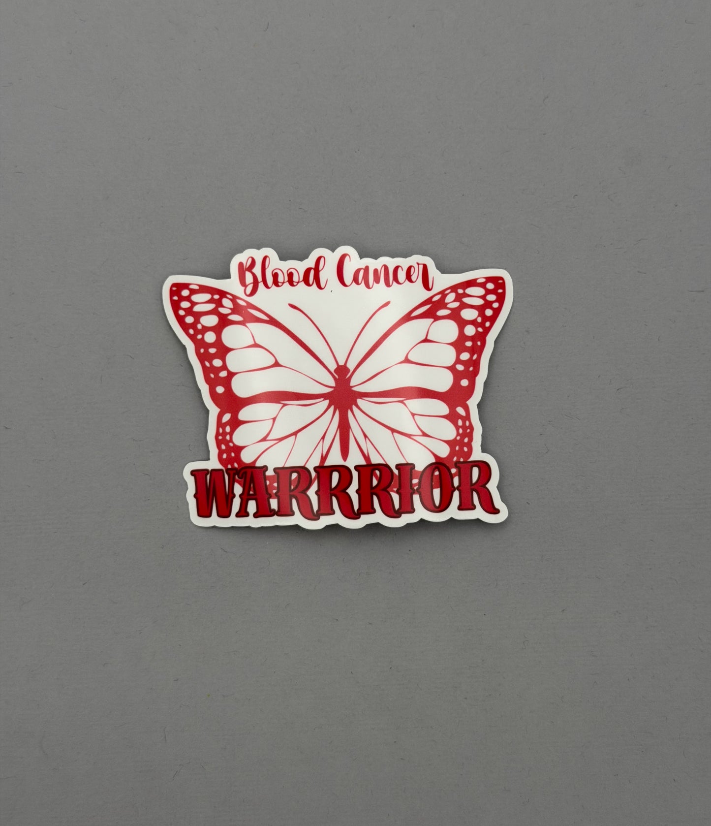 Blood Cancer Warrior Butterfly Sticker or Magnet