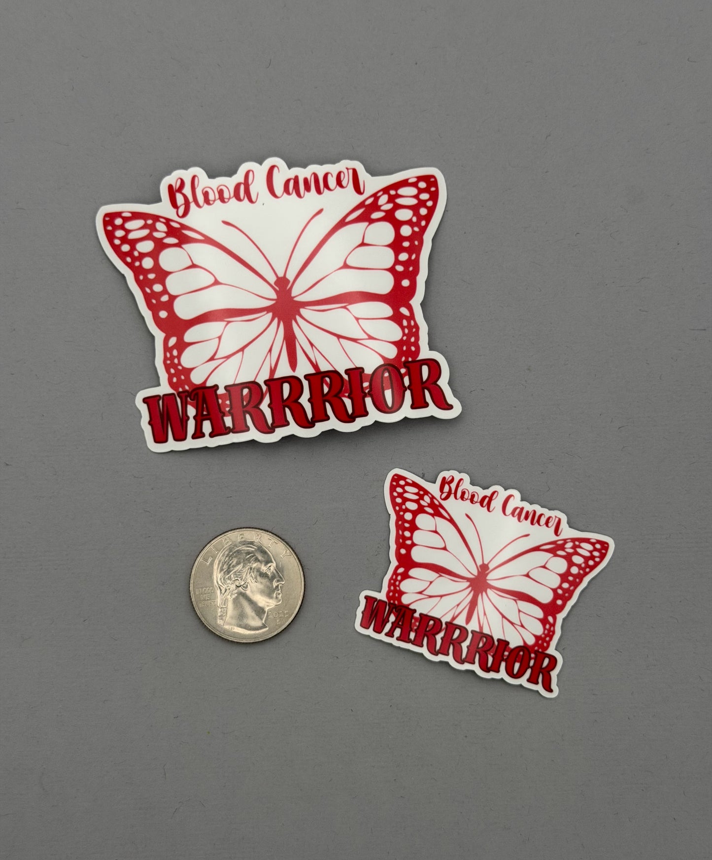 Blood Cancer Warrior Butterfly Sticker or Magnet