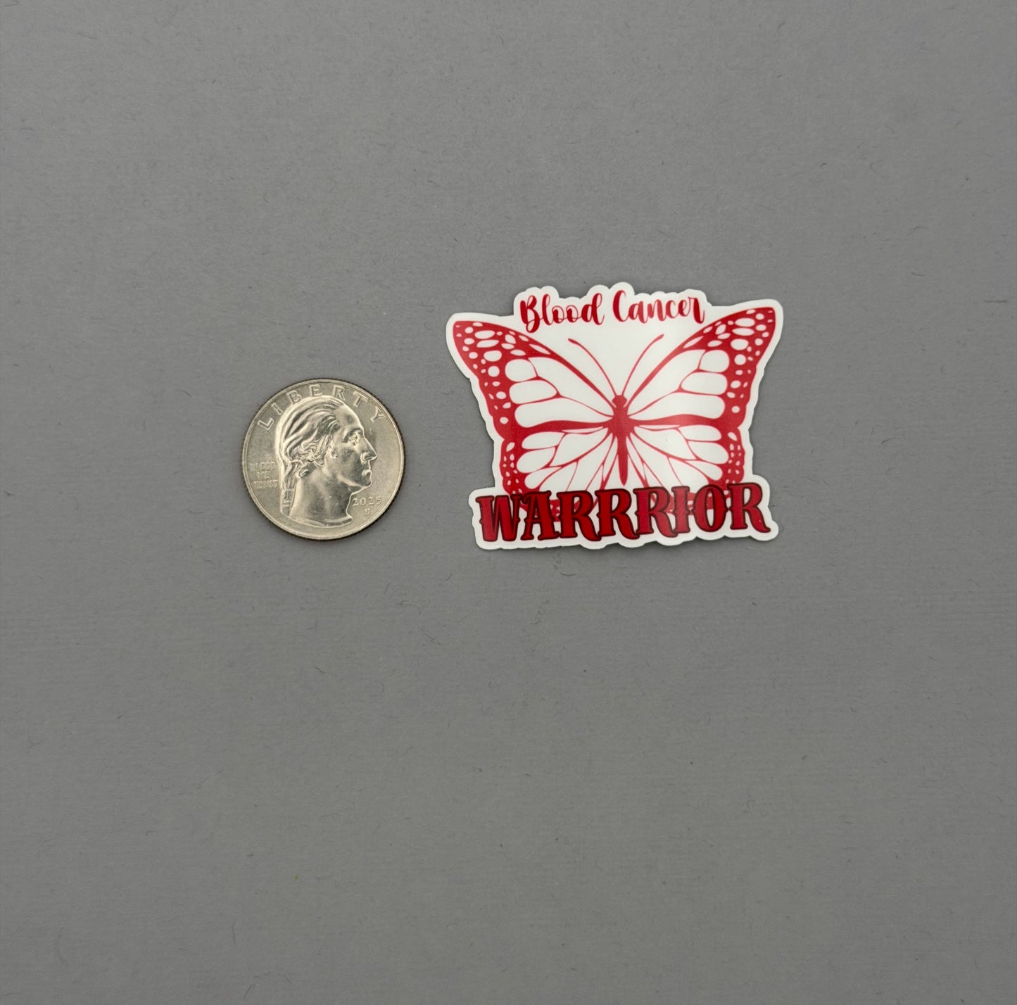 Blood Cancer Warrior Butterfly Sticker or Magnet