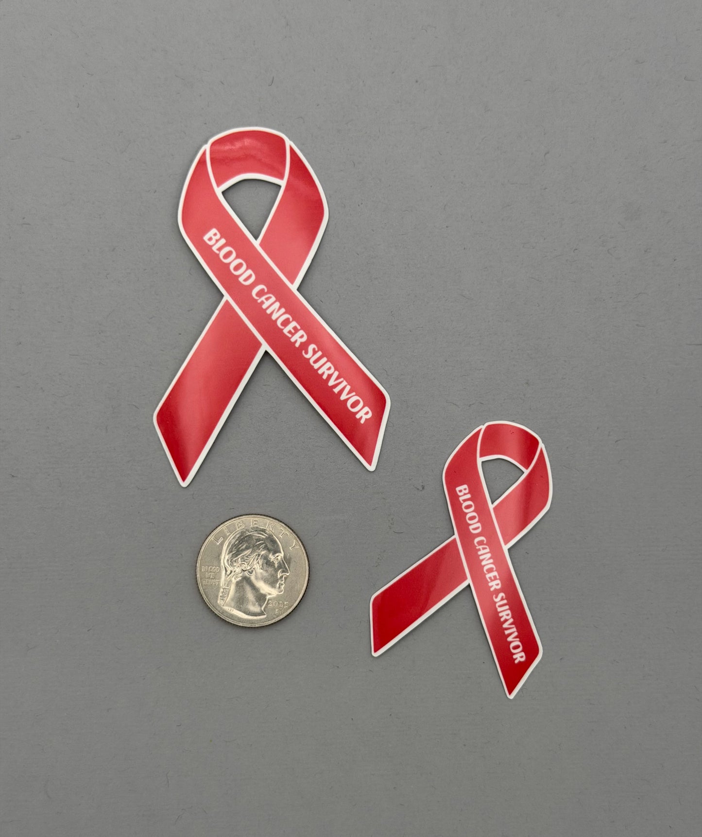 Blood Cancer Survivor Ribbon Sticker or Magnet