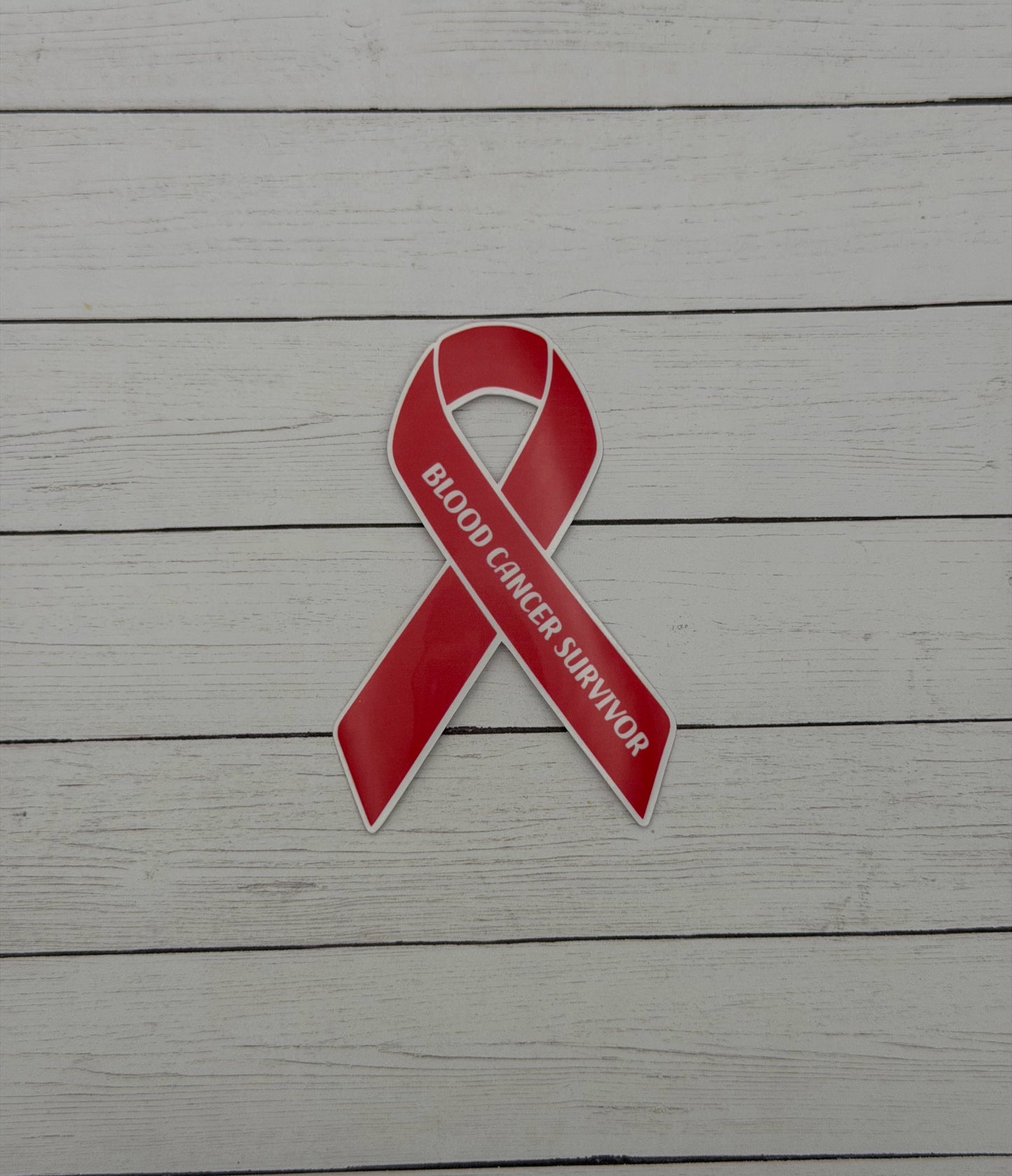 Blood Cancer Survivor Ribbon Sticker or Magnet
