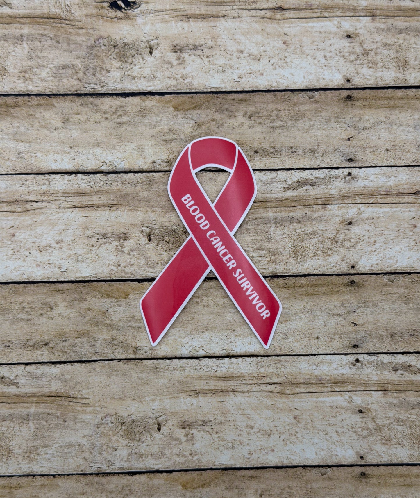 Blood Cancer Survivor Ribbon Sticker or Magnet