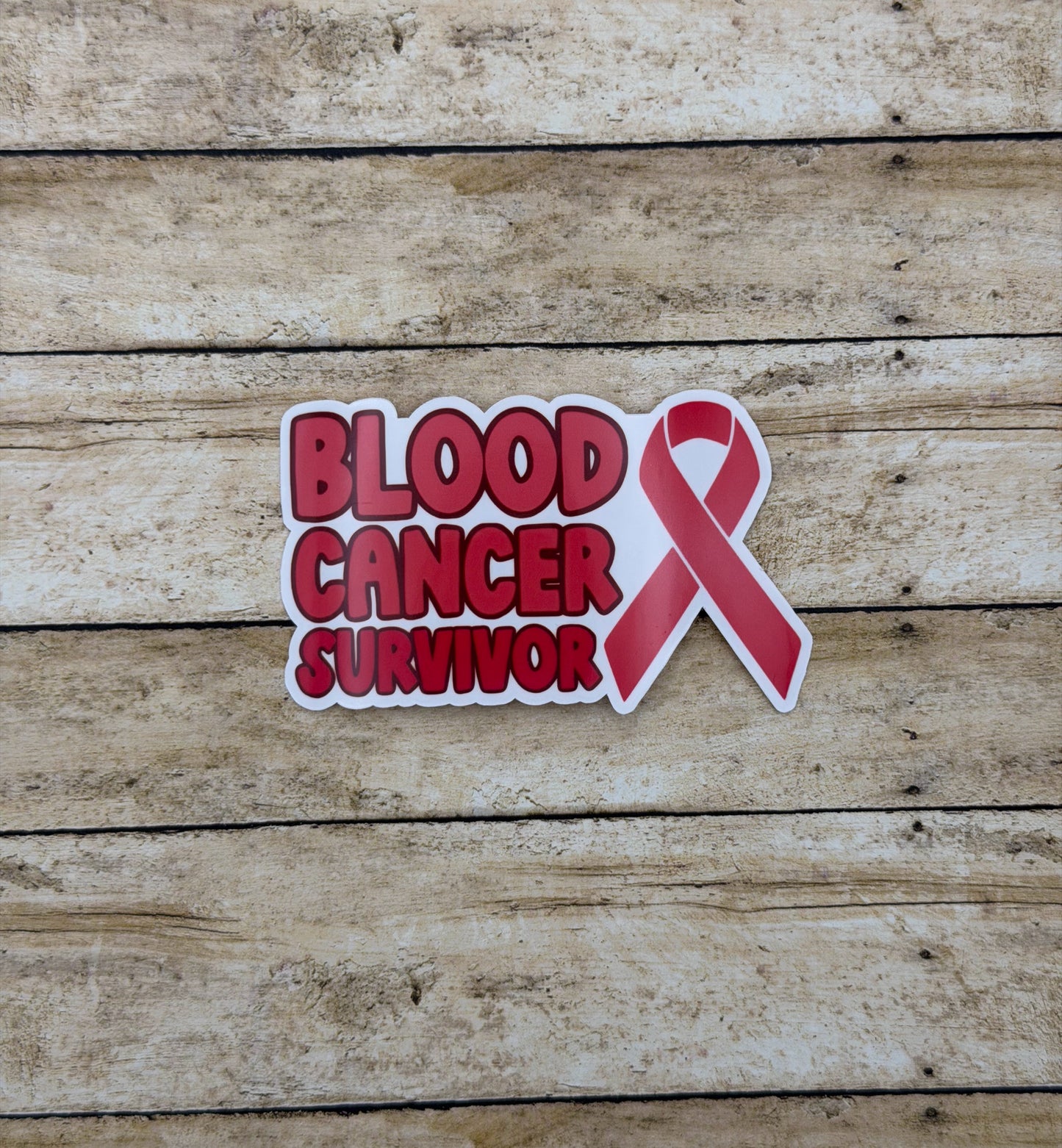 Blood Cancer Survivor with Ribbon Sticker or Magnet