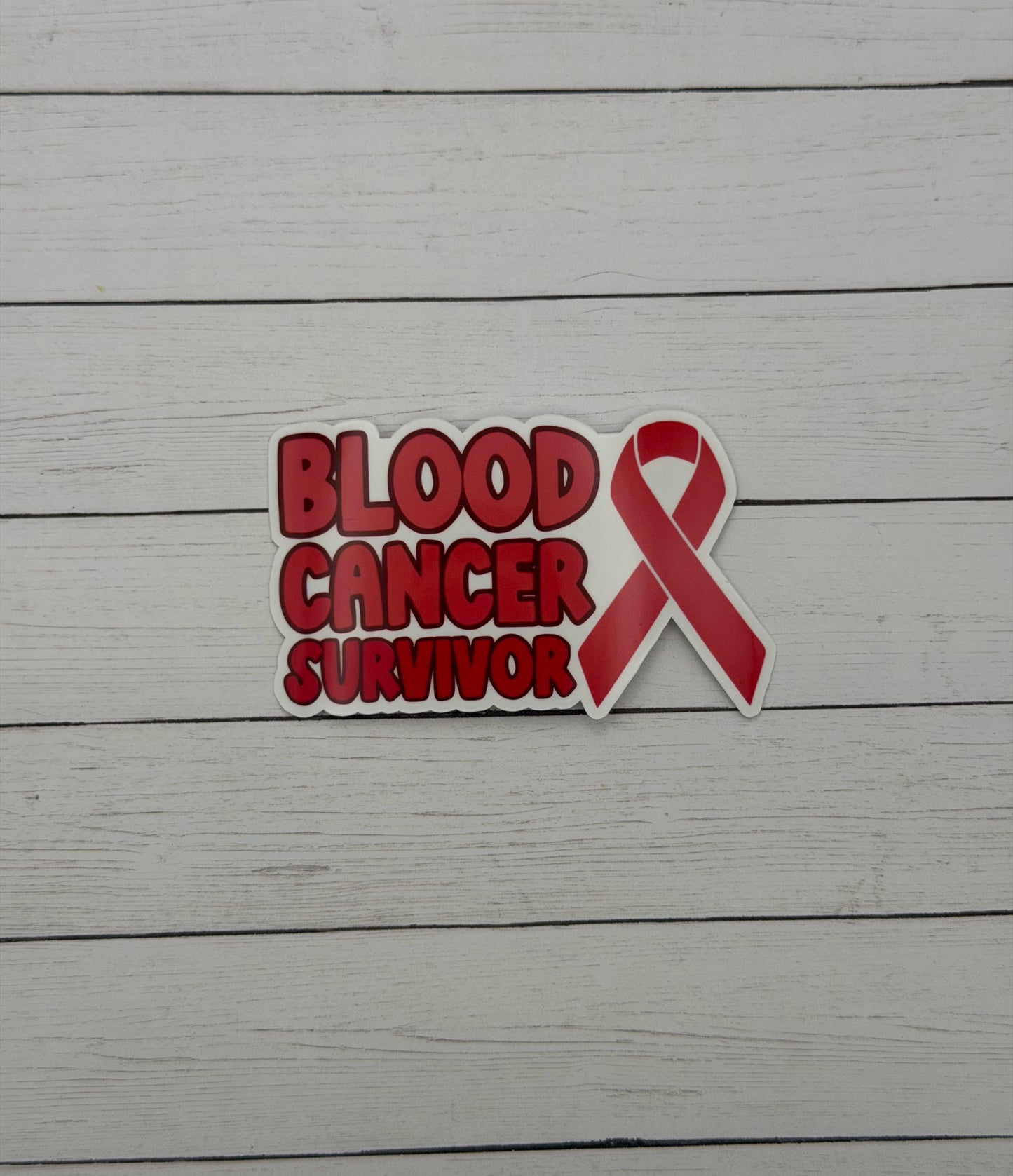 Blood Cancer Survivor with Ribbon Sticker or Magnet