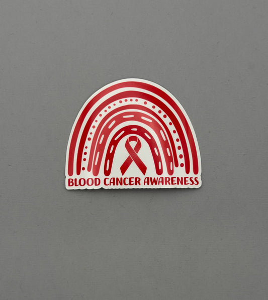 Blood Cancer Awareness Rainbow Sticker or Magnet