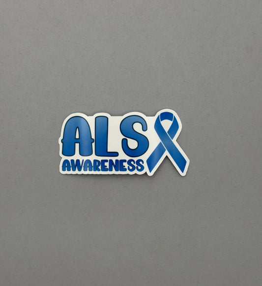 ALS Awareness with Ribbon Sticker or Magnet