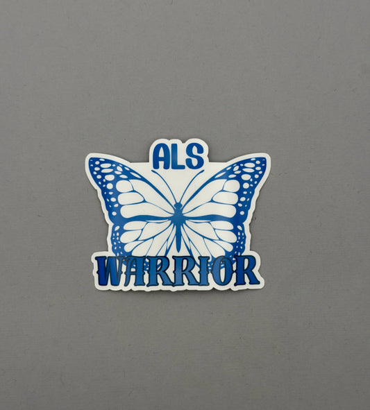 ALS Warrior Butterfly Sticker or Magnet