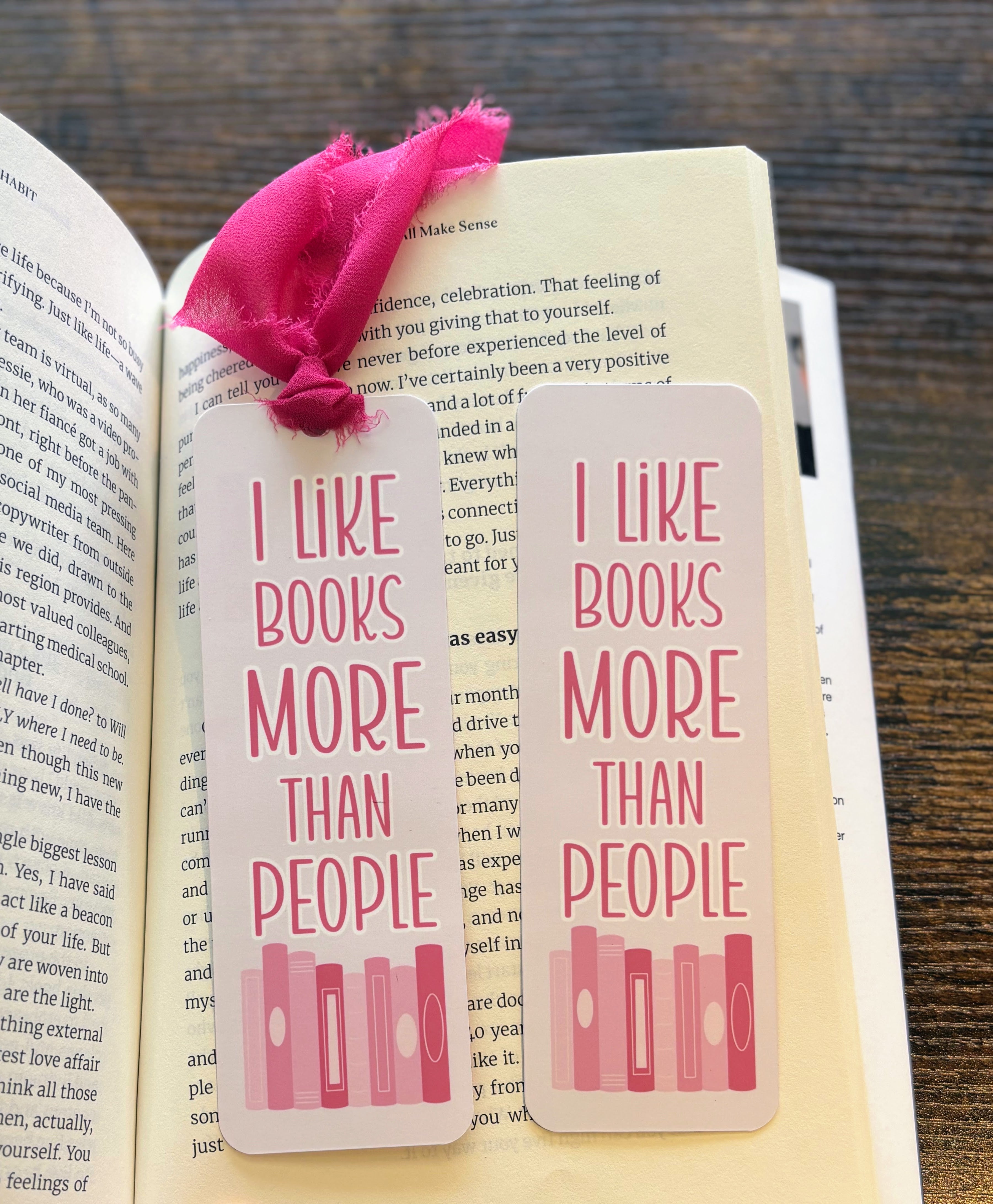 I Like Books More Than People Bookmark β Made with Monday