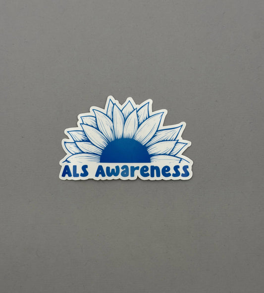 ALS Awareness Sunflower Sticker or Magnet