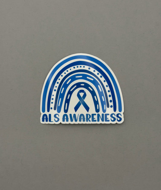 ALS Awareness Rainbow Sticker or Magnet