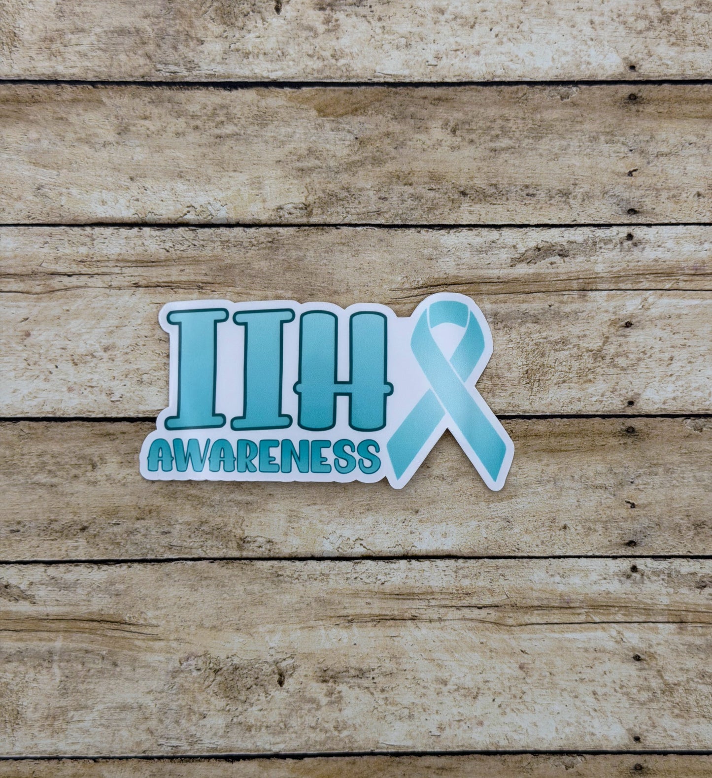 IIH Awareness with Ribbon Sticker or Magnet | Idiopathic Intracranial Hypertension