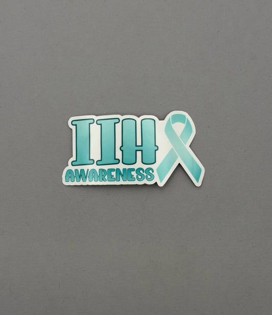 IIH Awareness with Ribbon Sticker or Magnet | Idiopathic Intracranial Hypertension