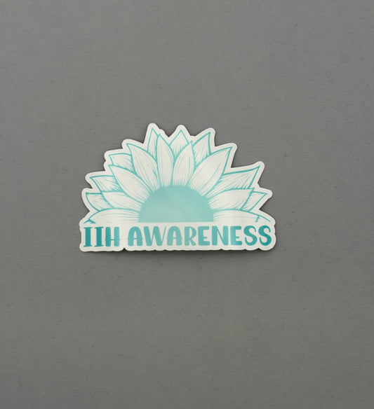 IIH Awareness Sunflower Sticker or Magnet | Idiopathic Intracranial Hypertension