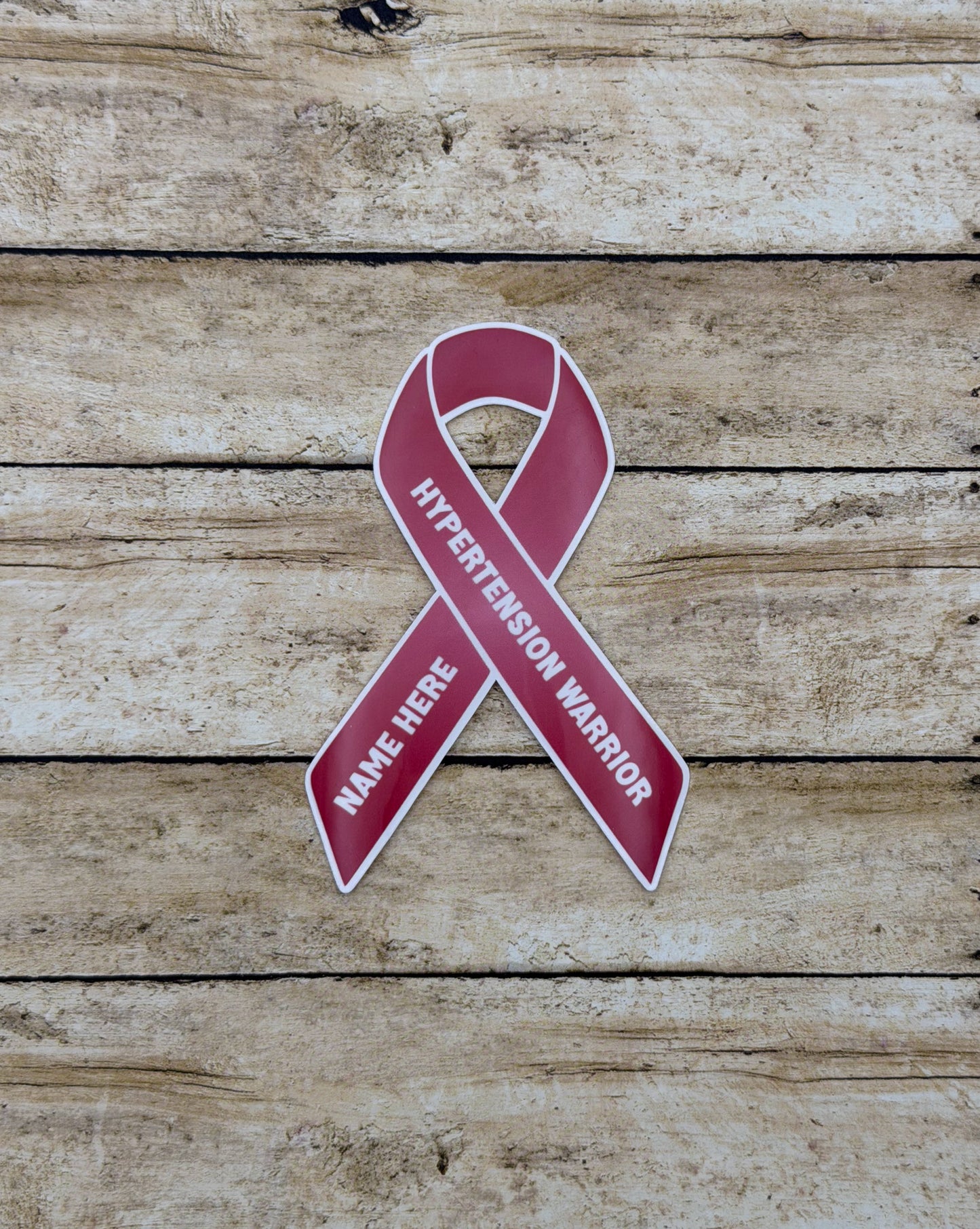 Hypertension Warrior Custom Ribbon Sticker or Magnet
