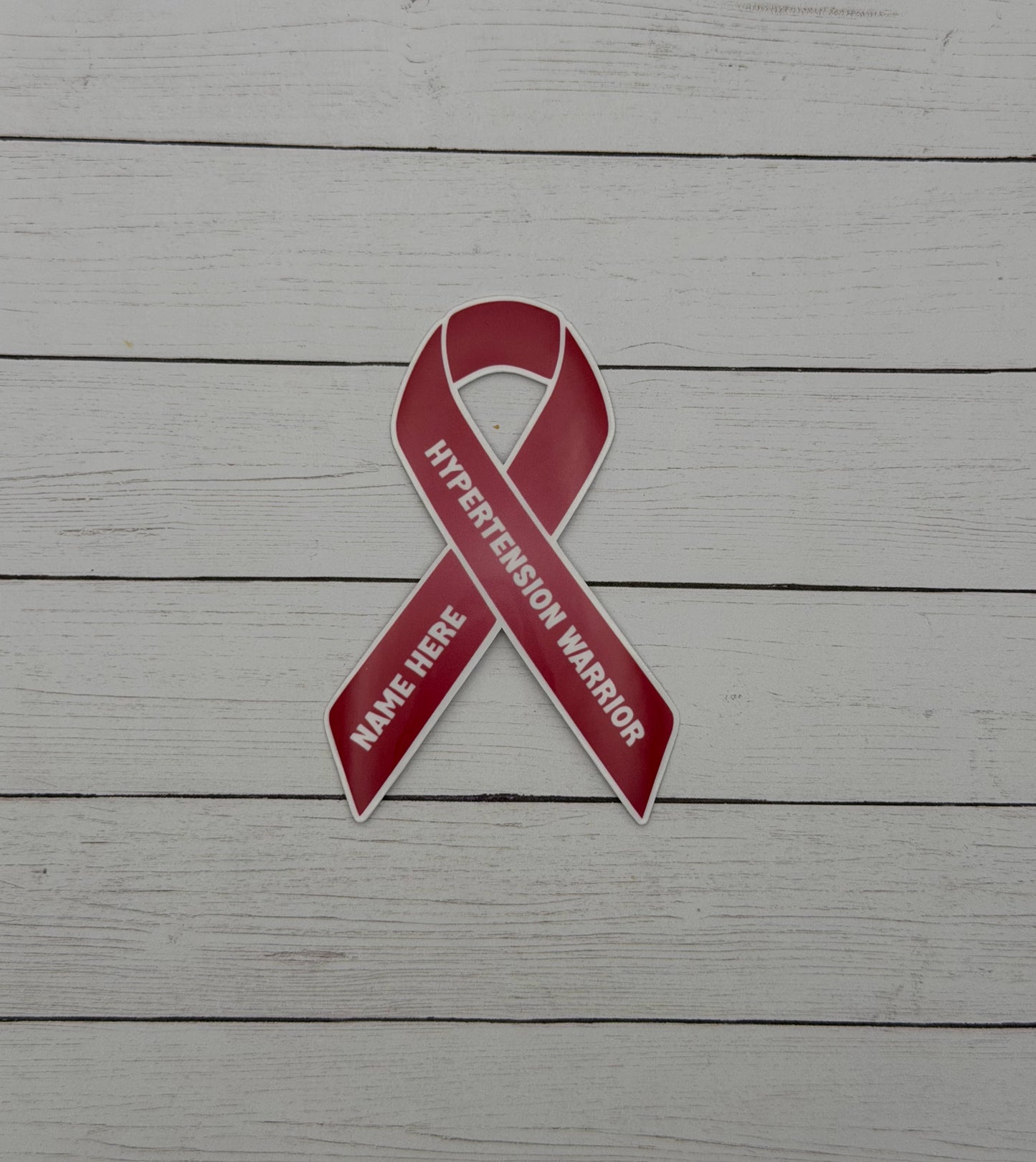 Hypertension Warrior Custom Ribbon Sticker or Magnet