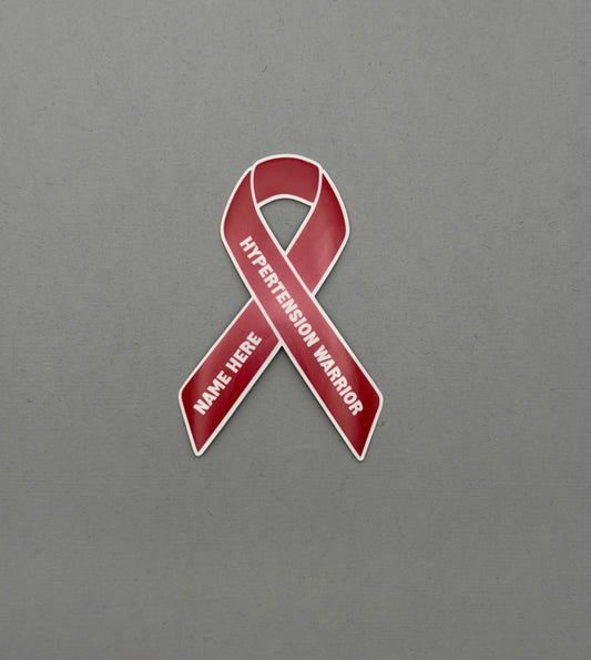Hypertension Warrior Custom Ribbon Sticker or Magnet