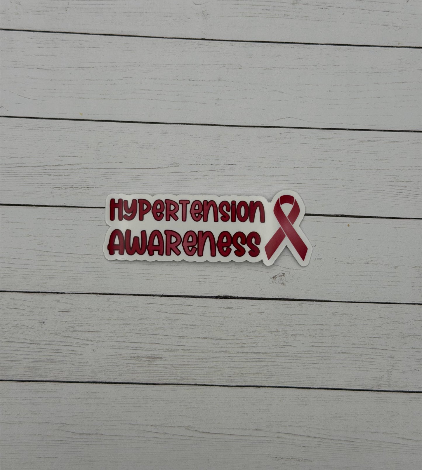 Hypertension Awareness with Ribbon Sticker or Magnet