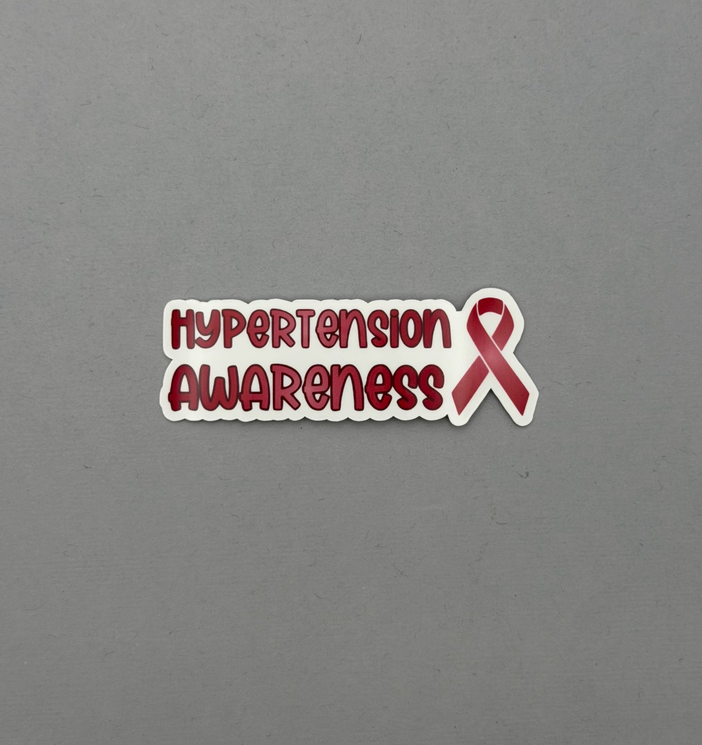 Hypertension Awareness with Ribbon Sticker or Magnet