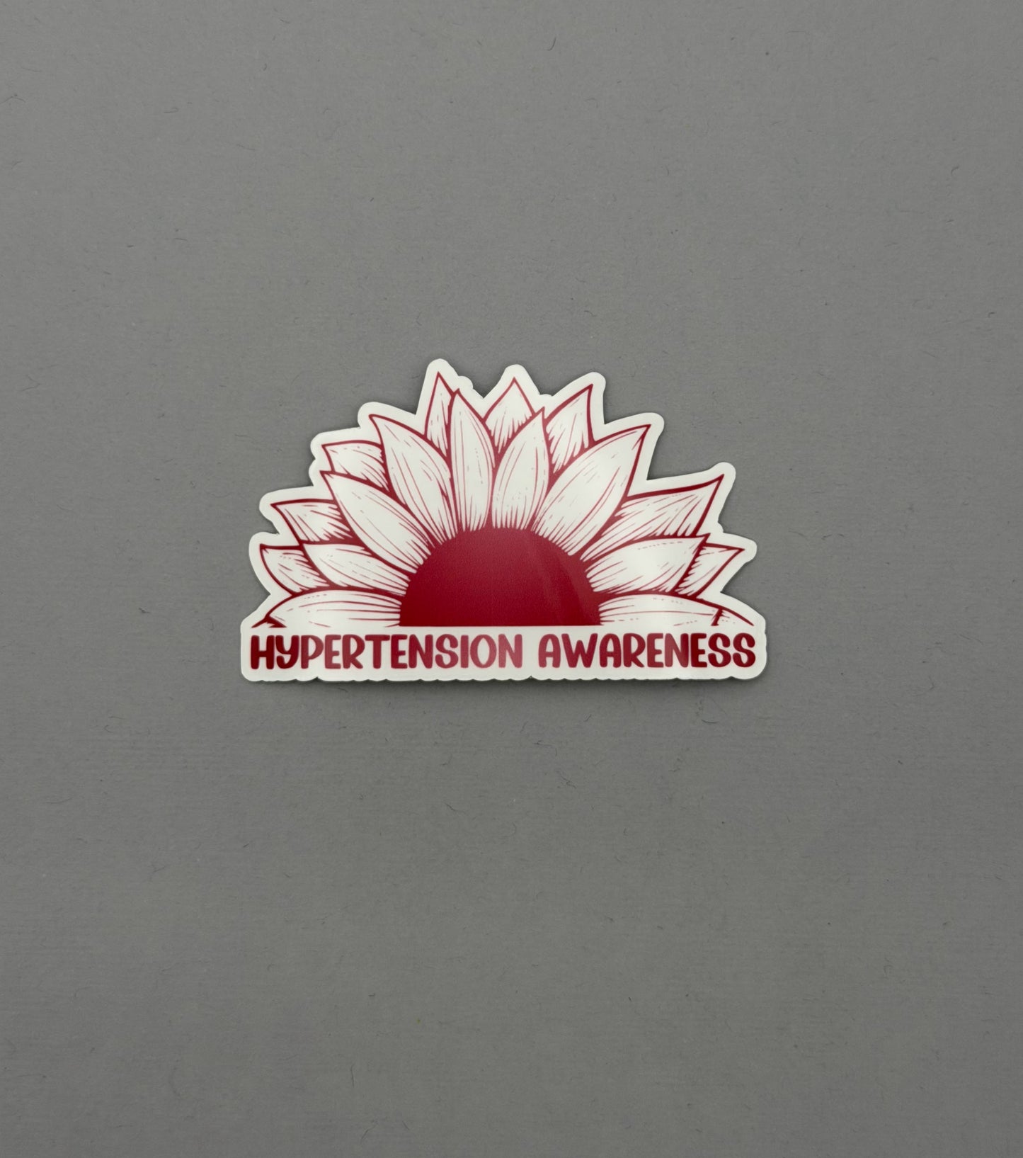 Hypertension Awareness Sunflower Sticker or Magnet