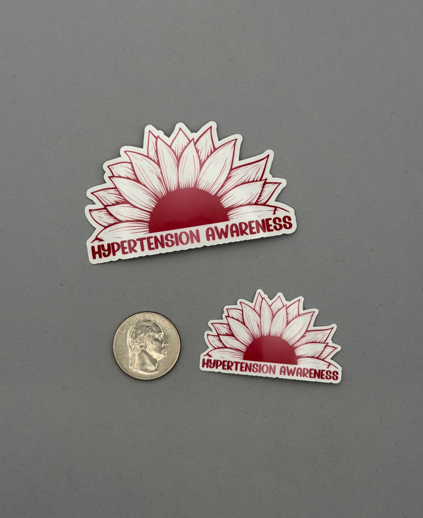 Hypertension Awareness Sunflower Sticker or Magnet