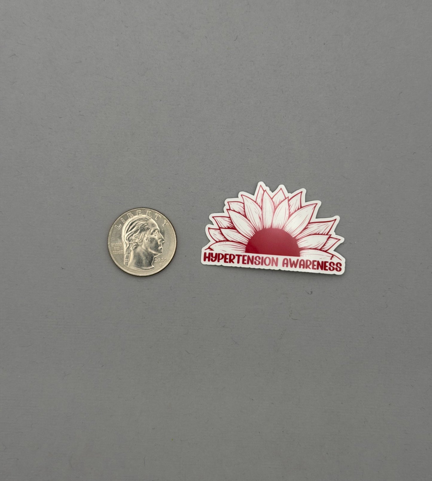 Hypertension Awareness Sunflower Sticker or Magnet