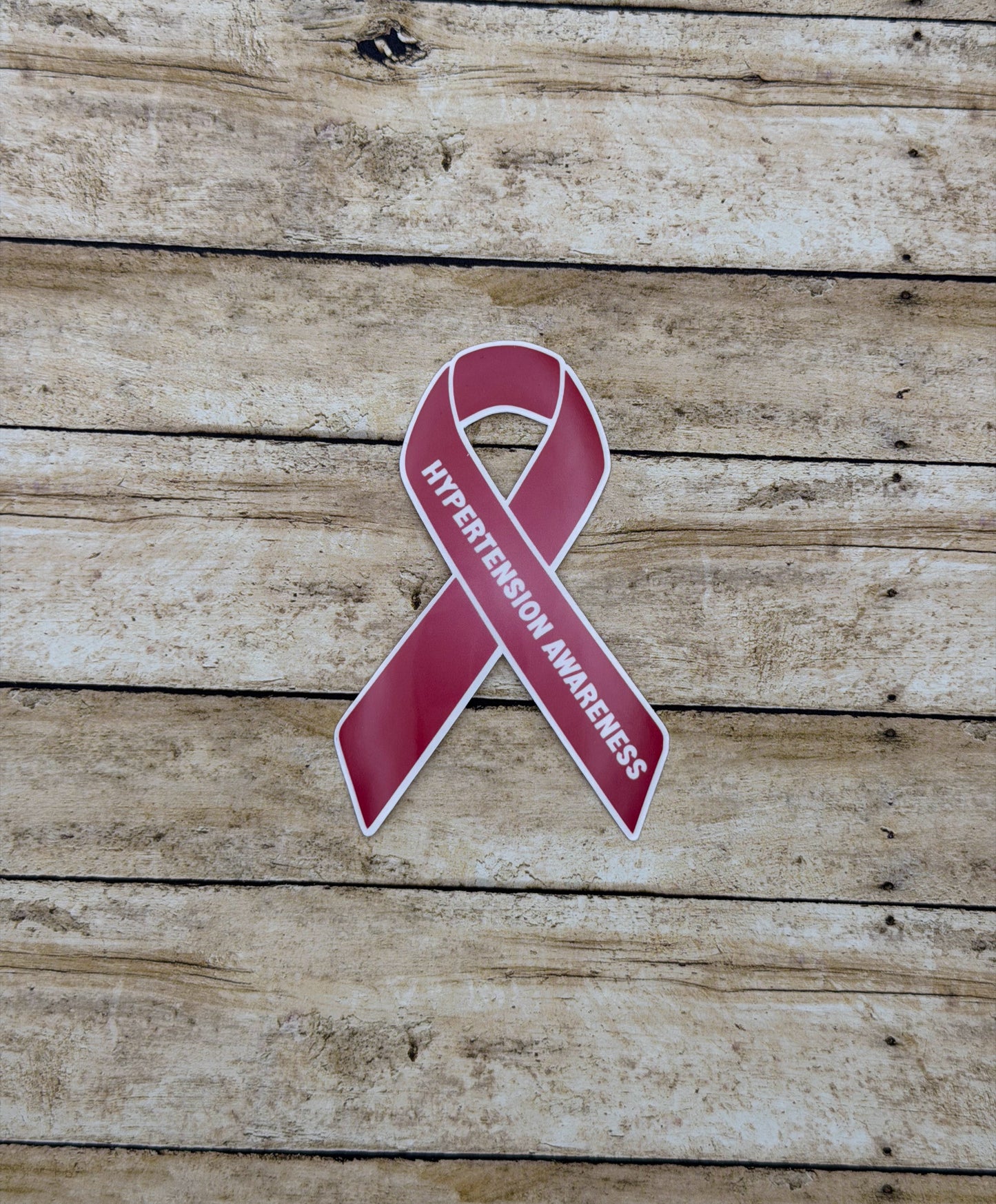 Hypertension Awareness Ribbon Sticker or Magnet