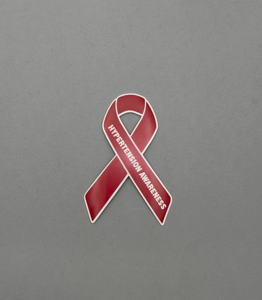 Hypertension Awareness Ribbon Sticker or Magnet