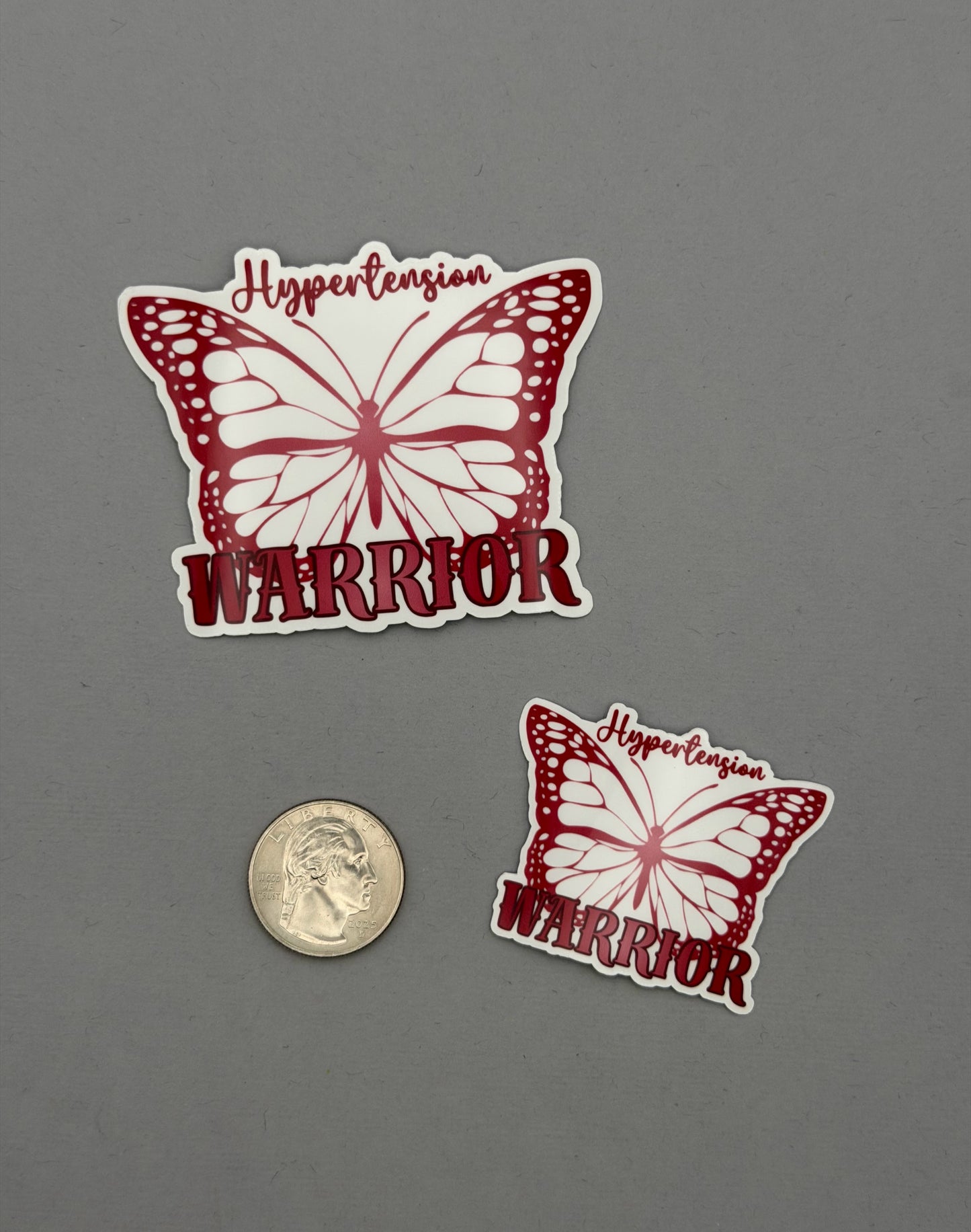 Hypertension Warrior Butterfly Sticker or Magnet