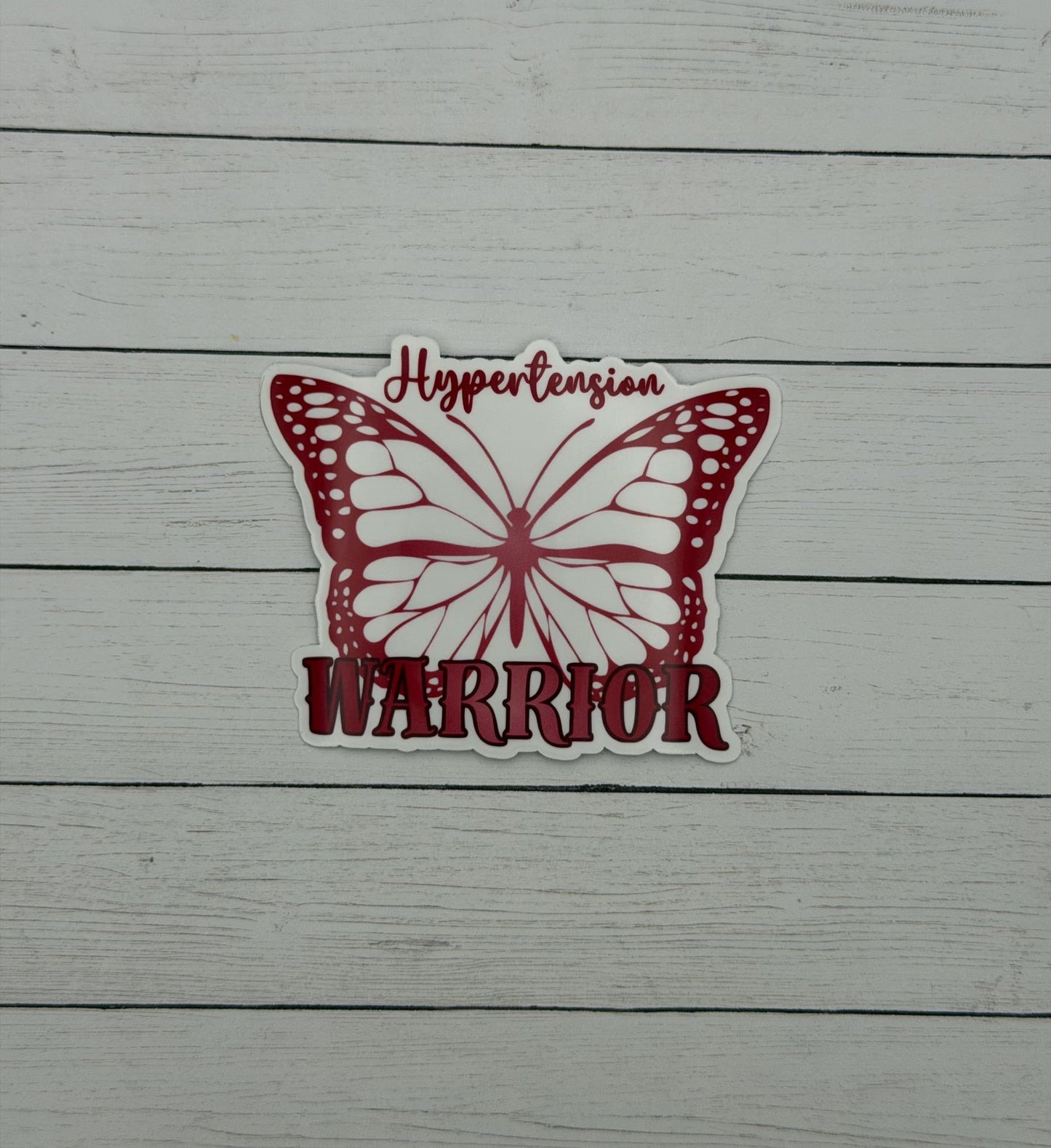 Hypertension Warrior Butterfly Sticker or Magnet