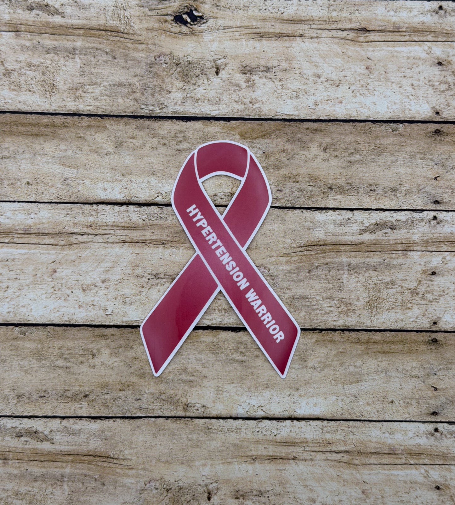 Hypertension Warrior Ribbon Sticker or Magnet