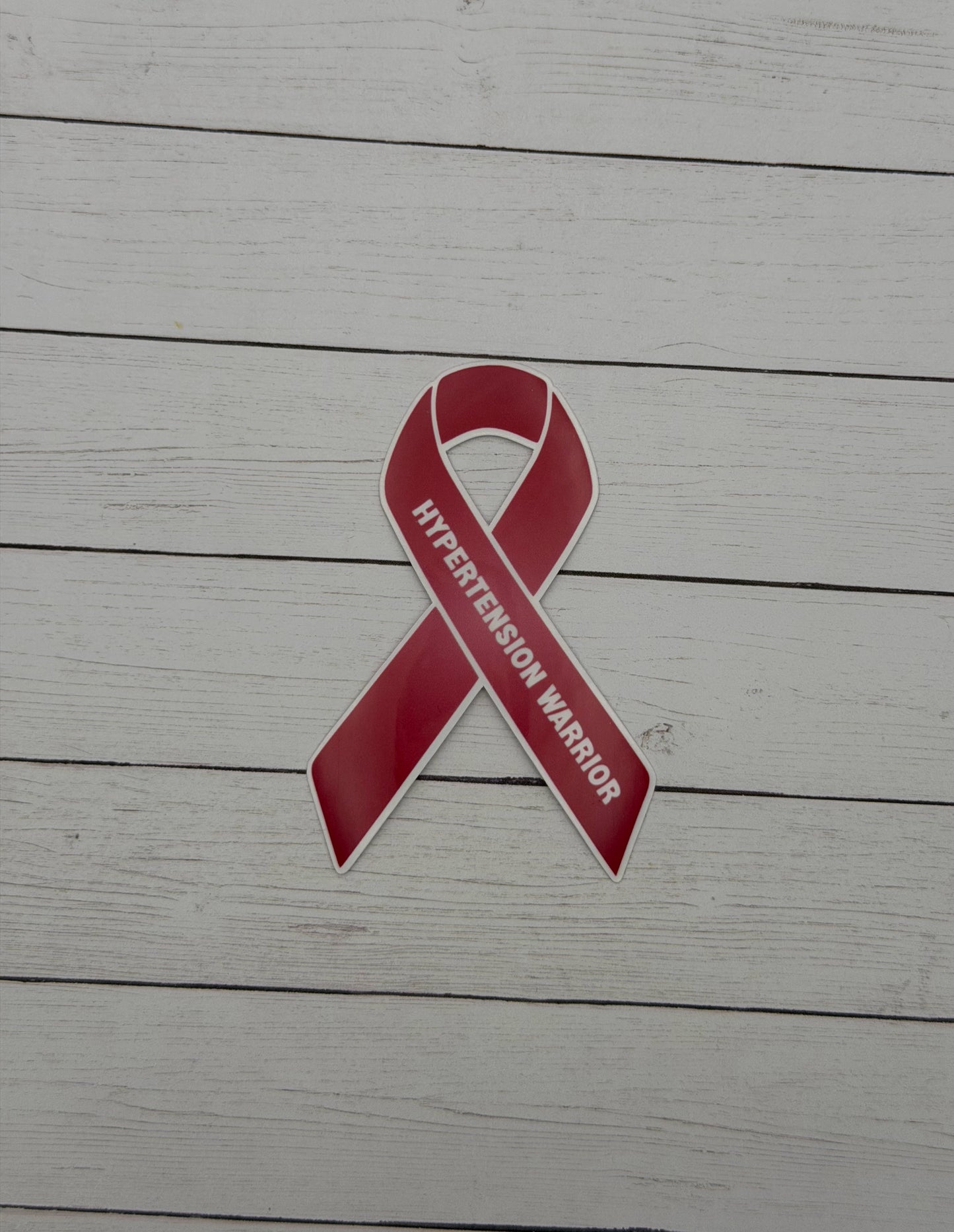 Hypertension Warrior Ribbon Sticker or Magnet
