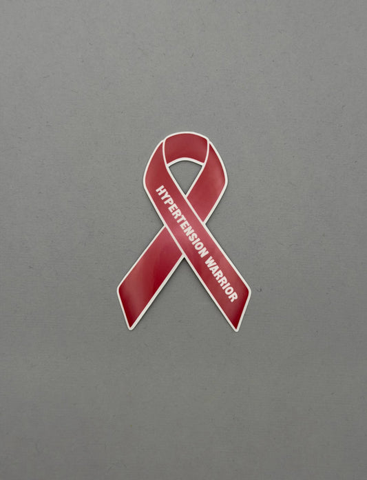Hypertension Warrior Ribbon Sticker or Magnet