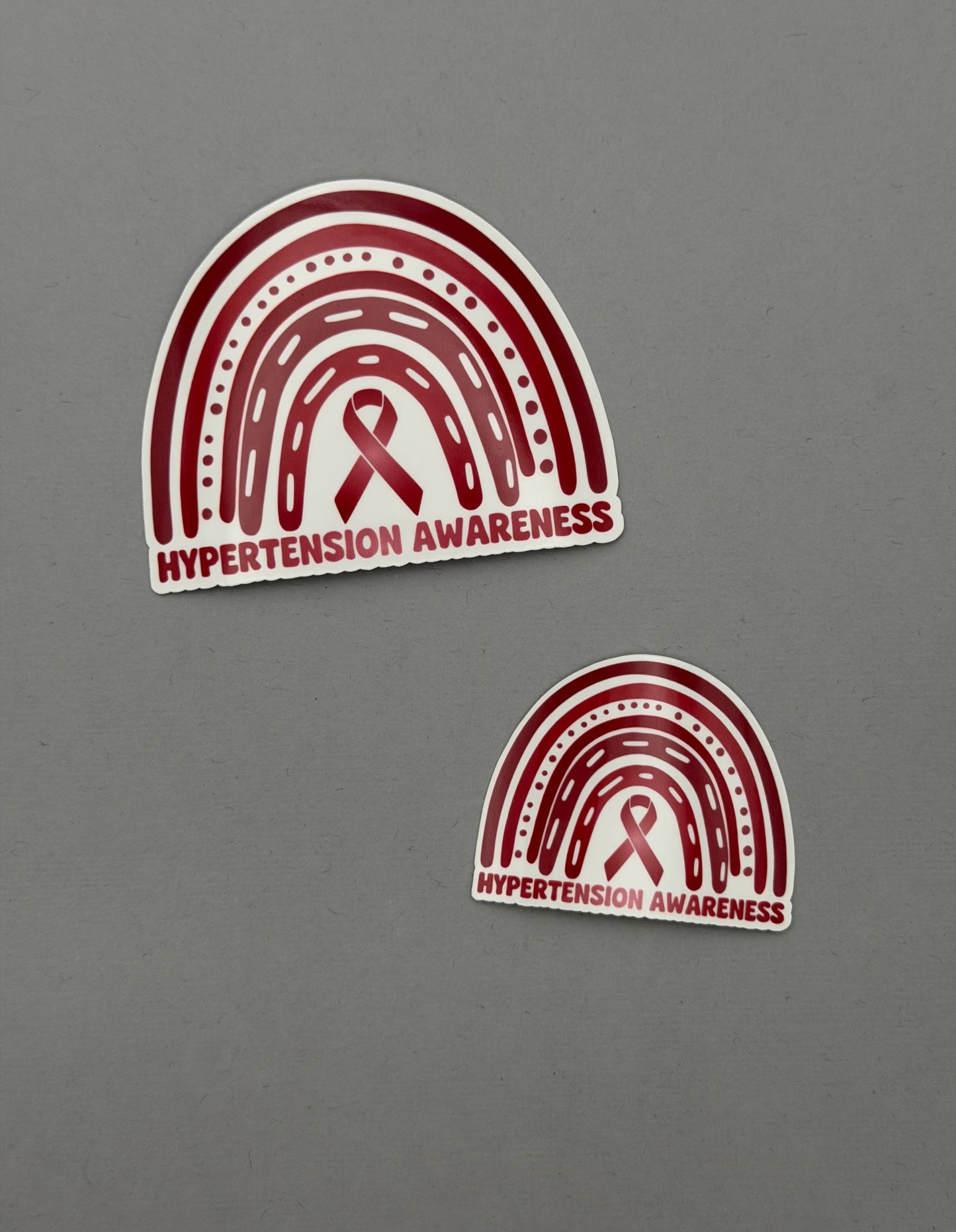 Hypertension Awareness Rainbow Sticker or Magnet