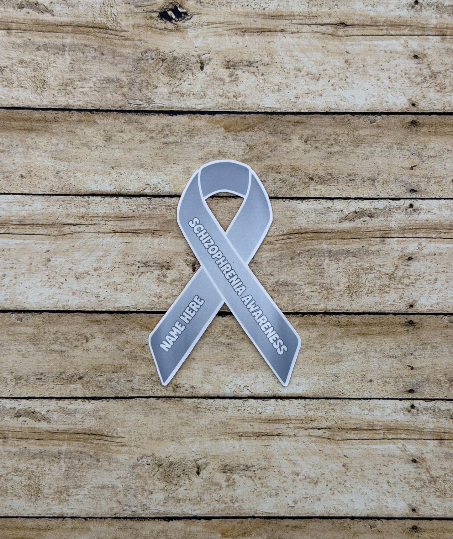 Schizophrenia Awareness Custom Ribbon Sticker or Magnet