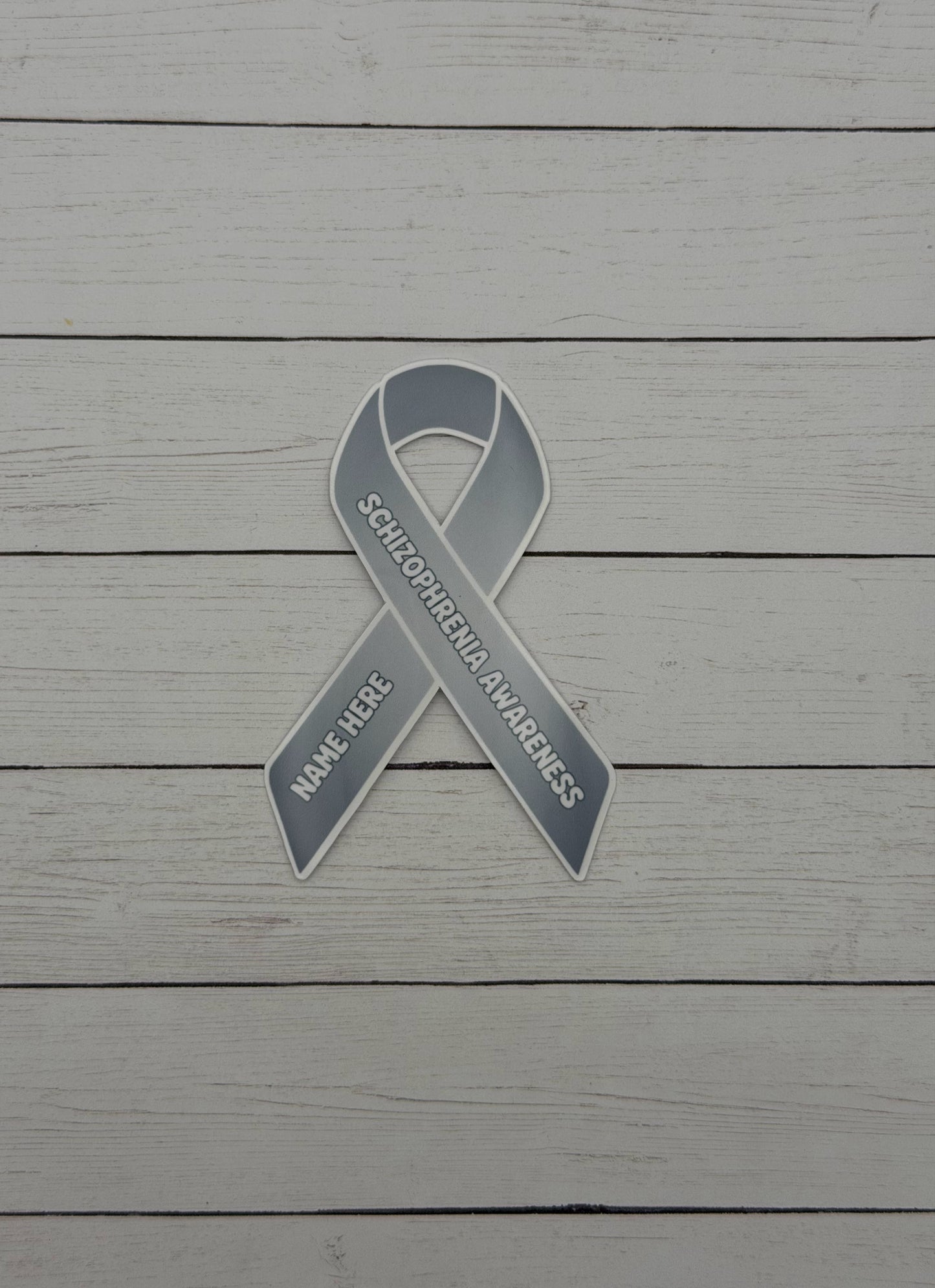 Schizophrenia Awareness Custom Ribbon Sticker or Magnet