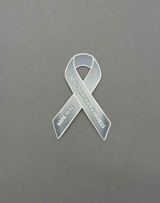 Schizophrenia Awareness Custom Ribbon Sticker or Magnet