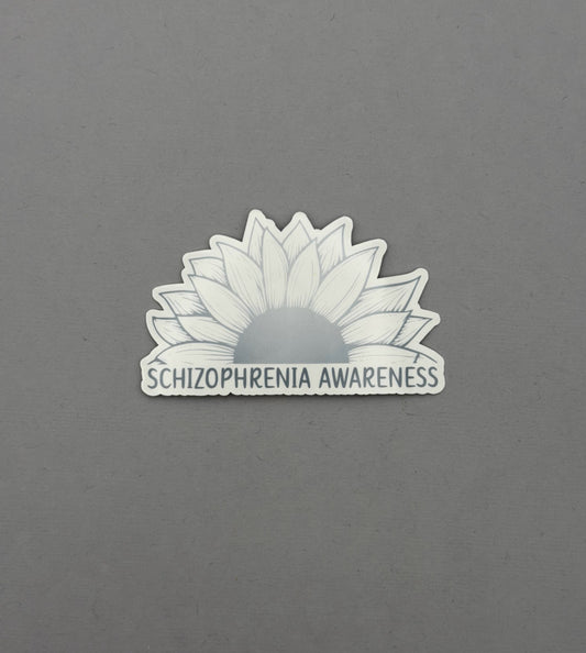 Schizophrenia Awareness Sunflower Sticker or Magnet