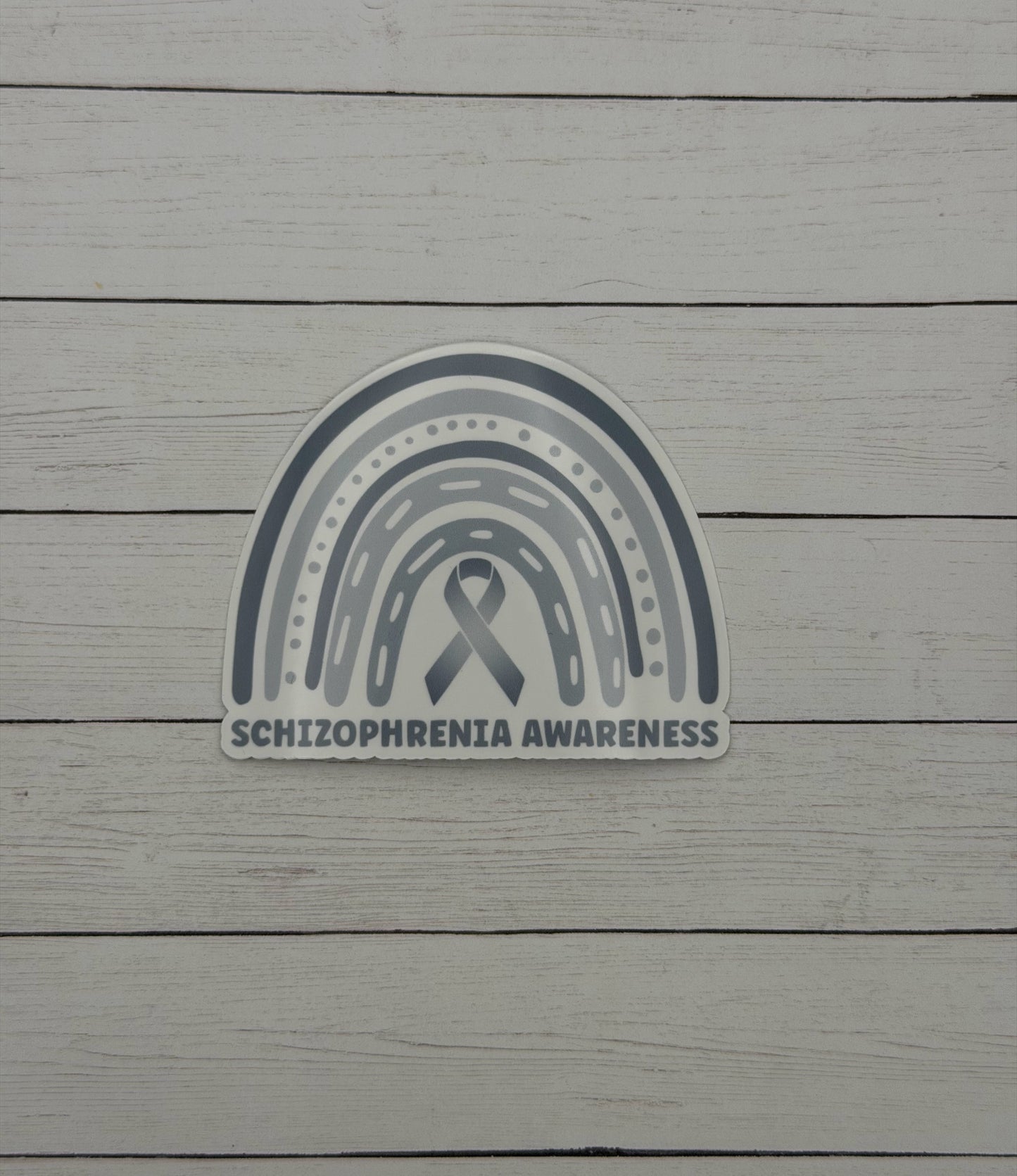 Schizophrenia Awareness Rainbow Sticker or Magnet