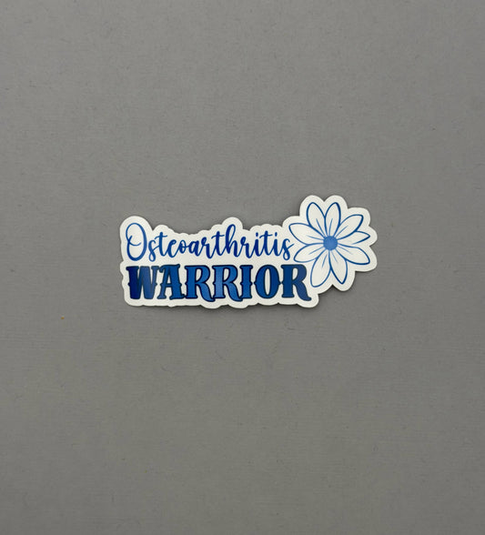 Osteoarthritis Warrior Flower Sticker or Magnet