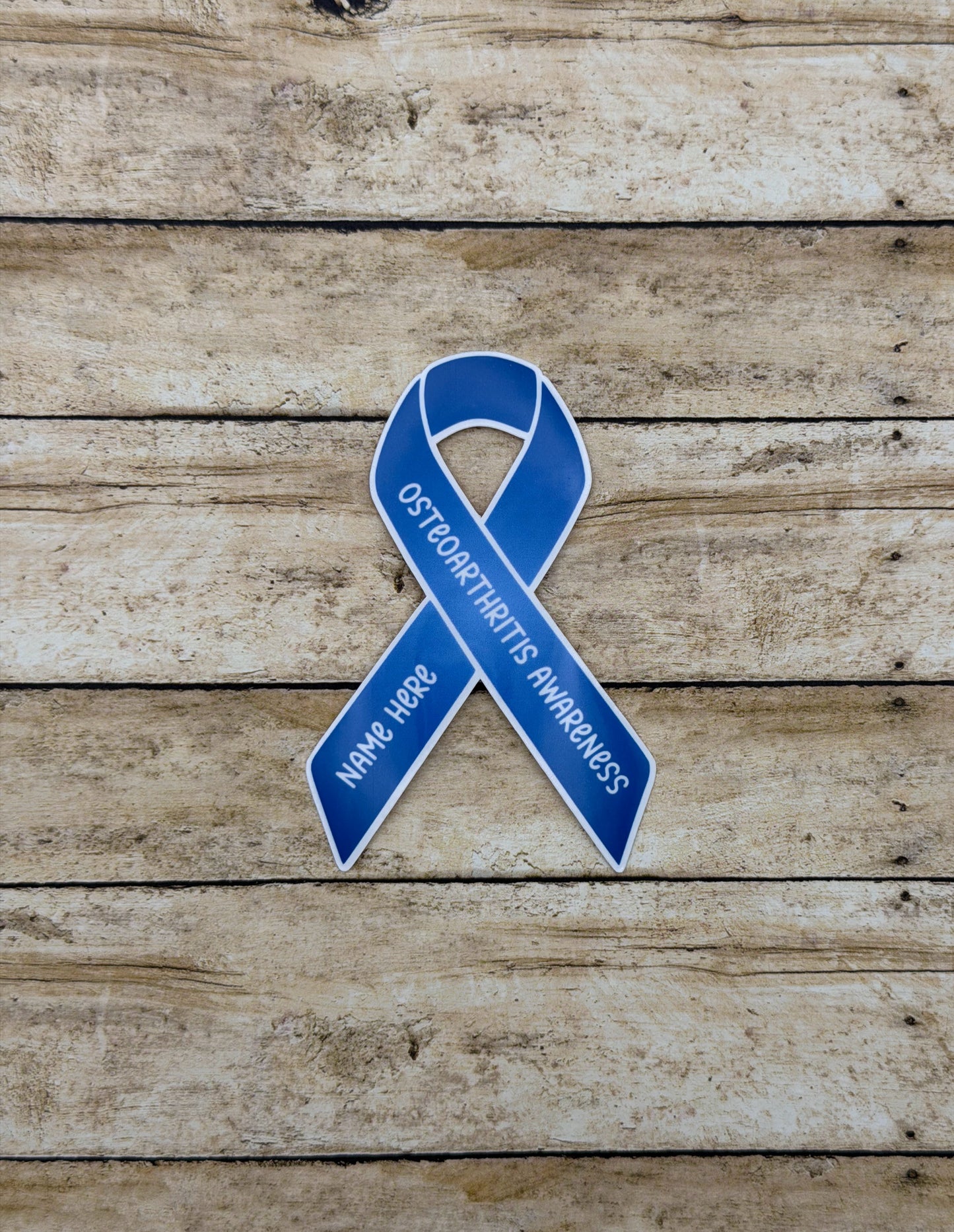 Osteoarthritis Awareness Custom Ribbon Sticker or Magnet