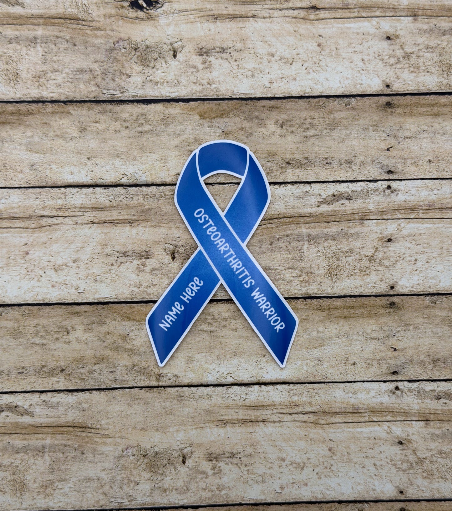 Osteoarthritis Warrior Custom Ribbon Sticker or Magnet