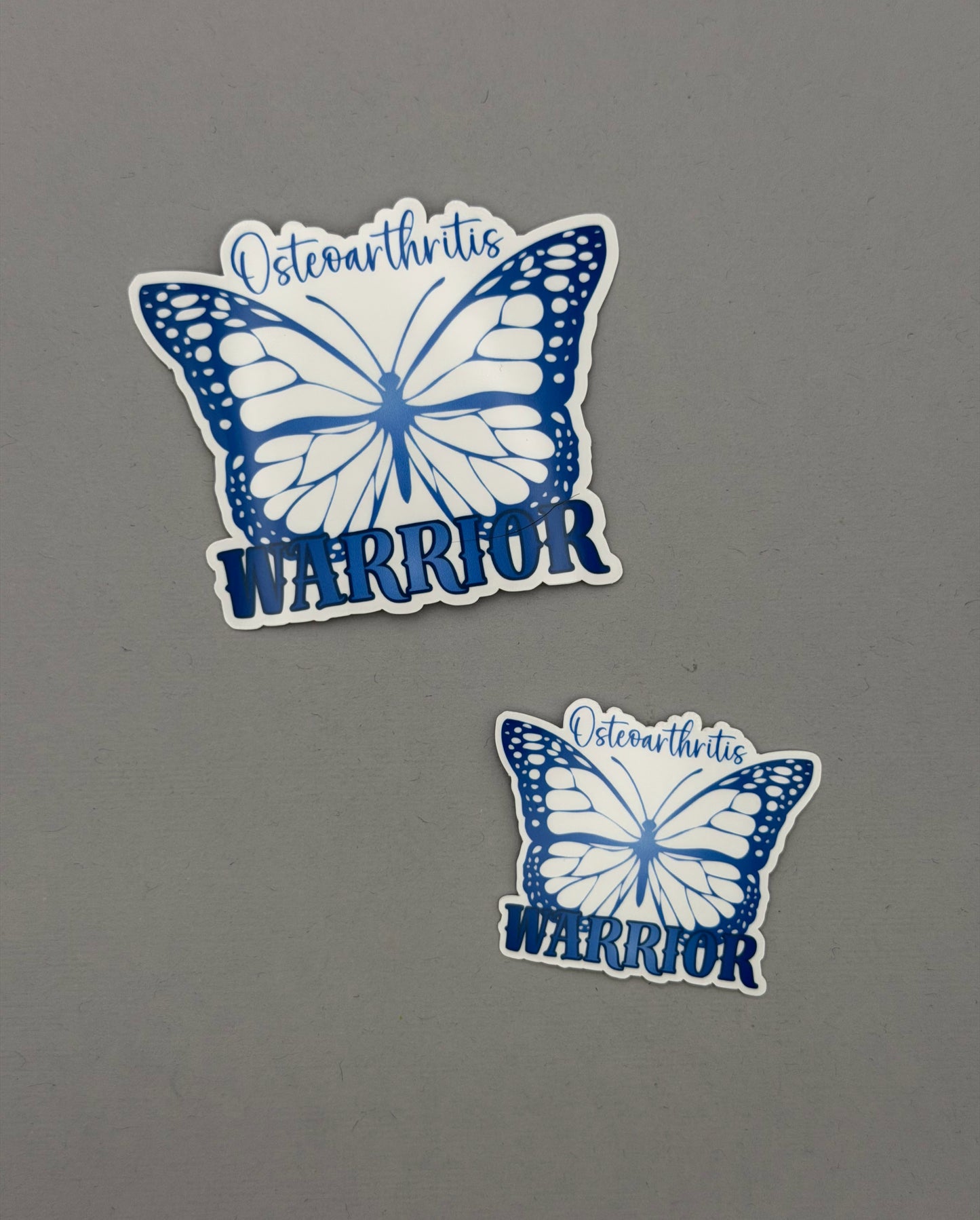 Osteoarthritis Warrior Butterfly Sticker or Magnet