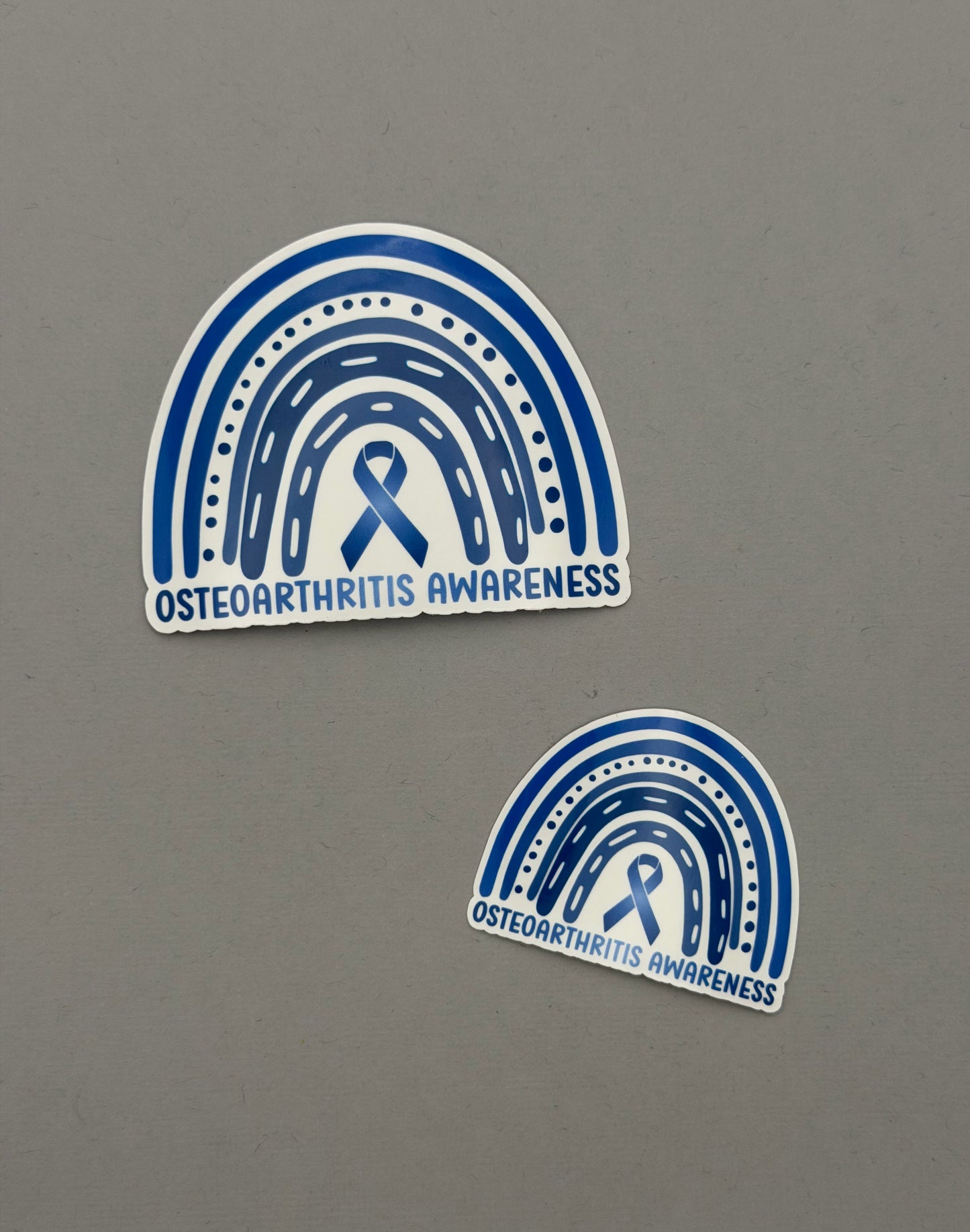 Osteoarthritis Awareness Rainbow Sticker or Magnet