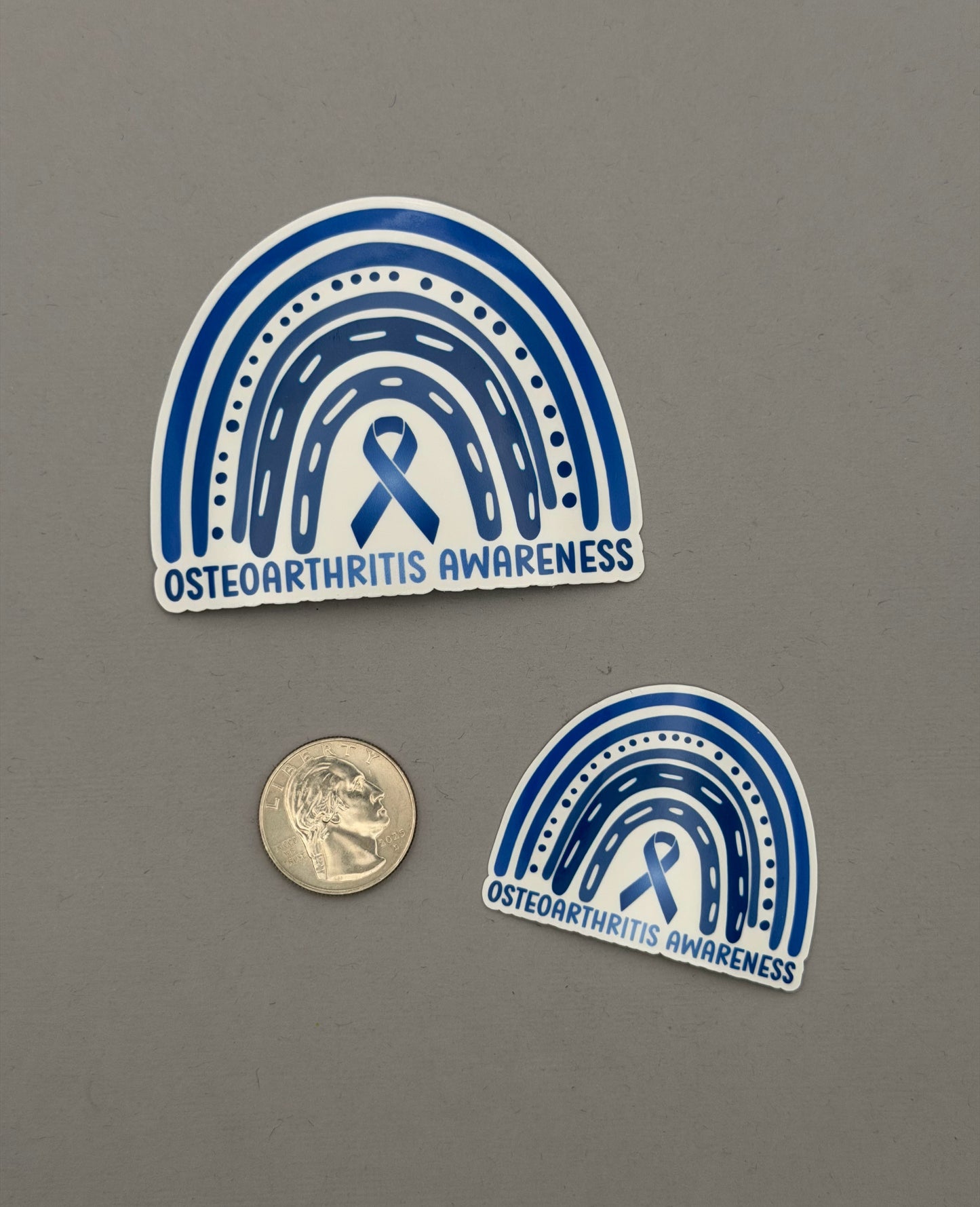 Osteoarthritis Awareness Rainbow Sticker or Magnet