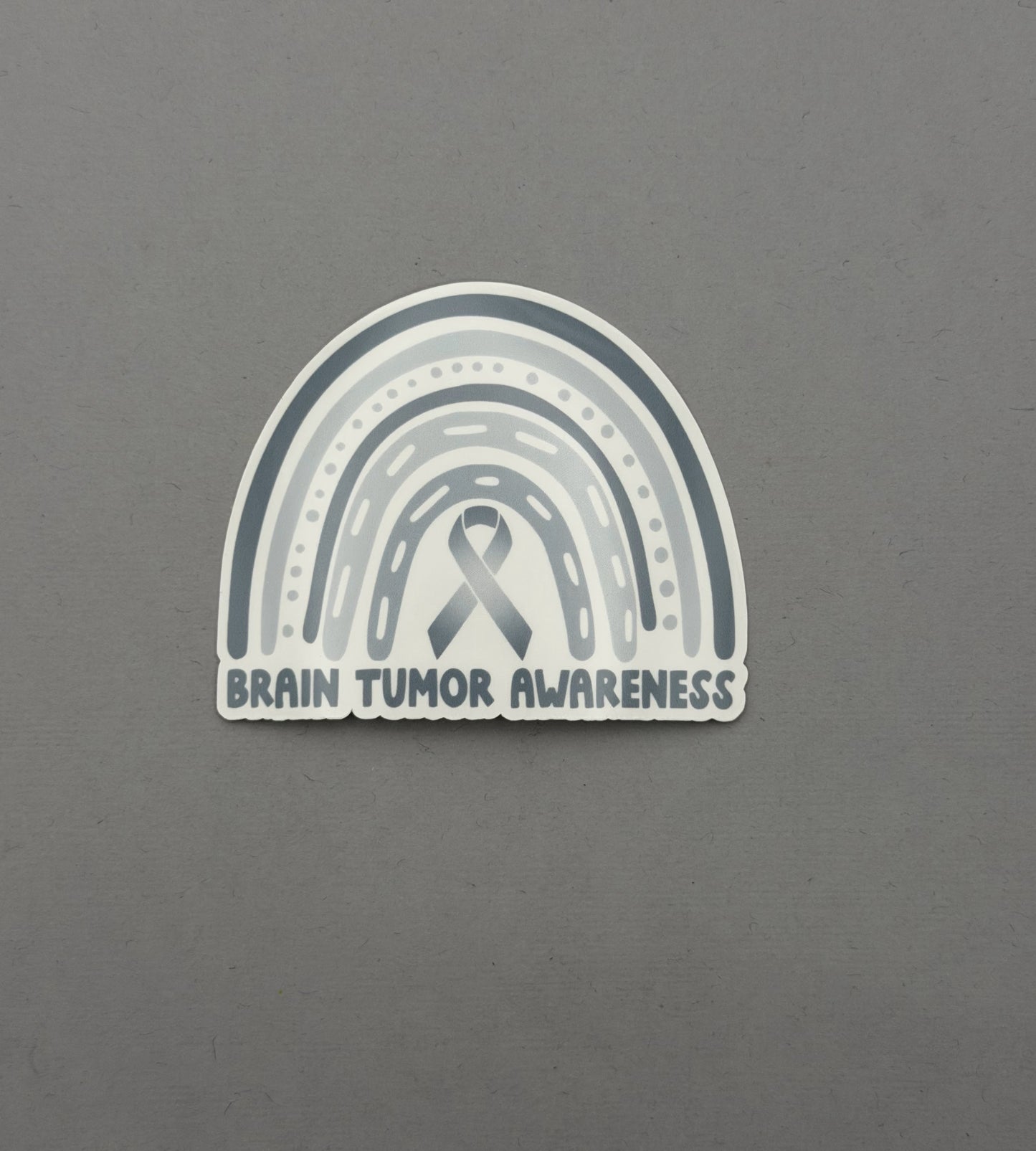Brain Tumor Awareness Rainbow Sticker or Magnet