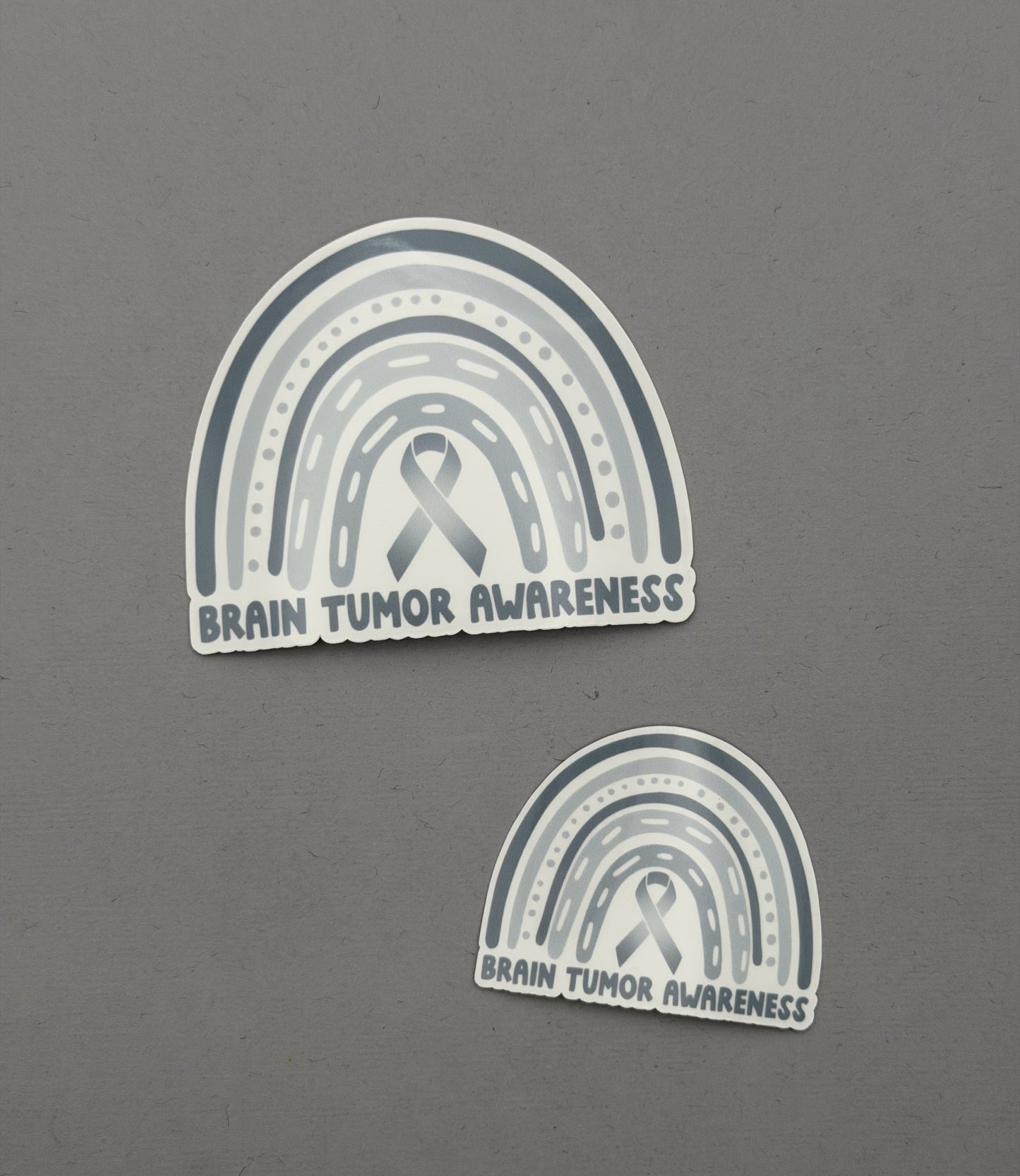Brain Tumor Awareness Rainbow Sticker or Magnet