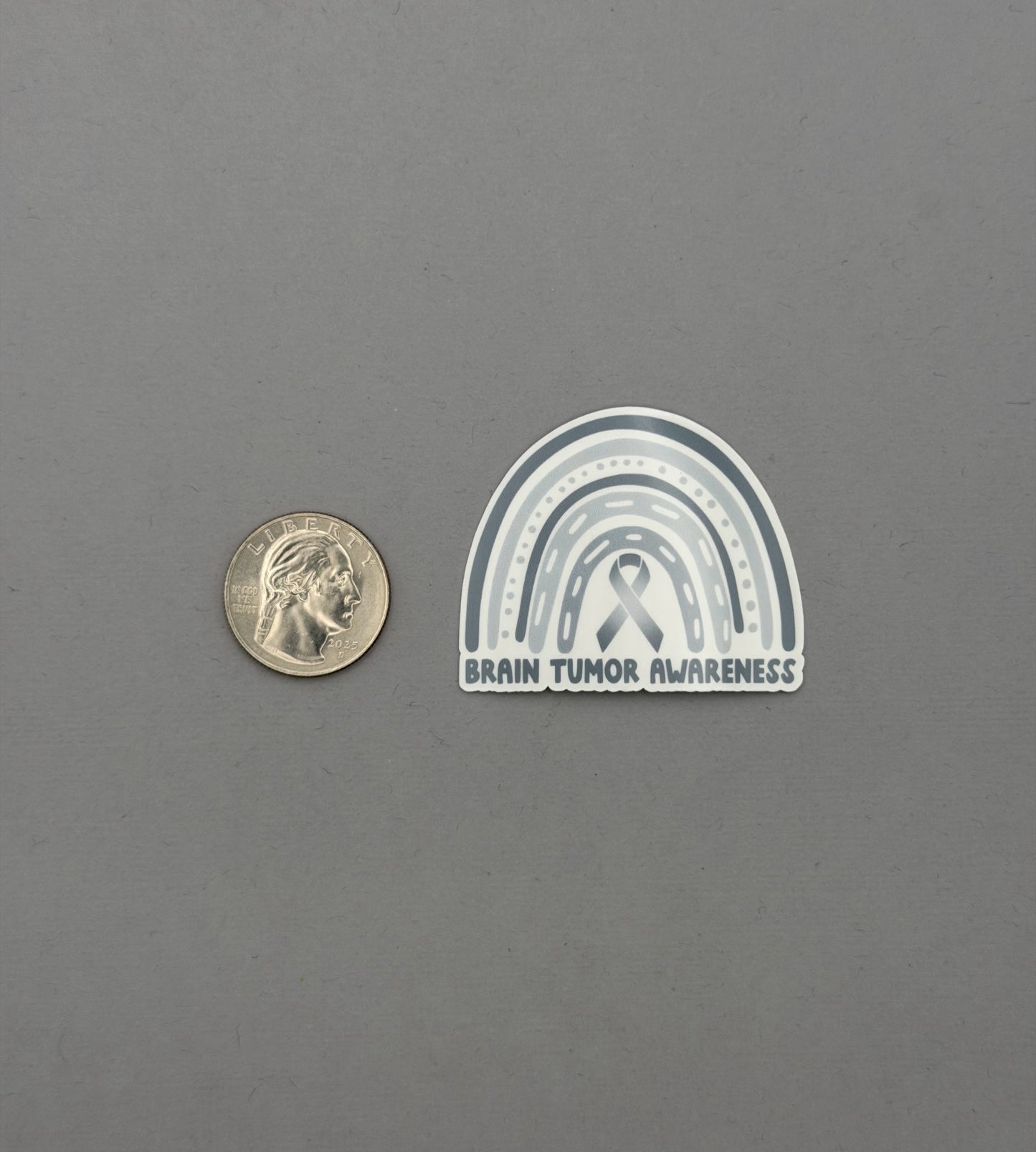 Brain Tumor Awareness Rainbow Sticker or Magnet